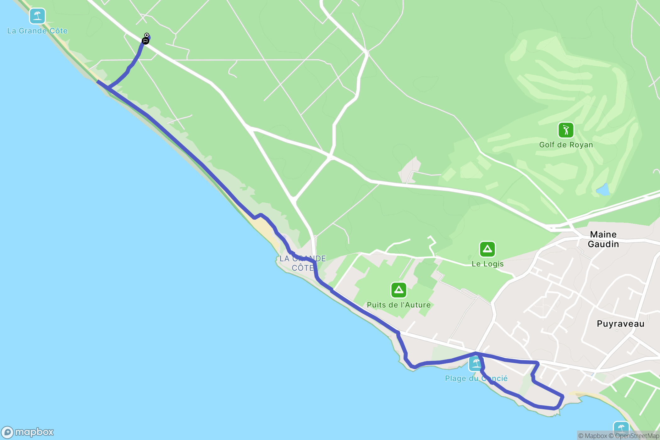 Saint-Palais-sur-Mer : carte du parcours de randonnée - France