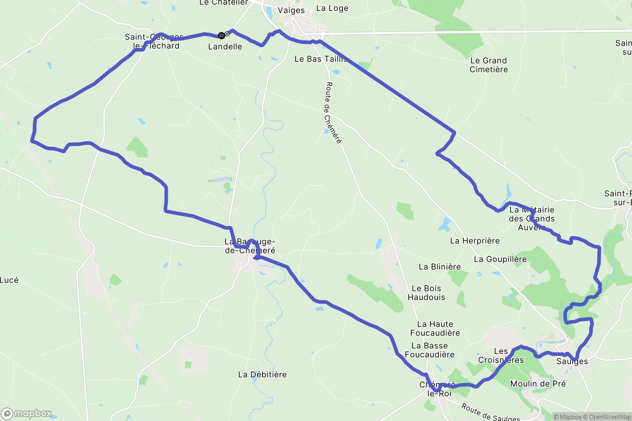 Saint-Georges-le-Fléchard : carte du parcours de randonnée - France