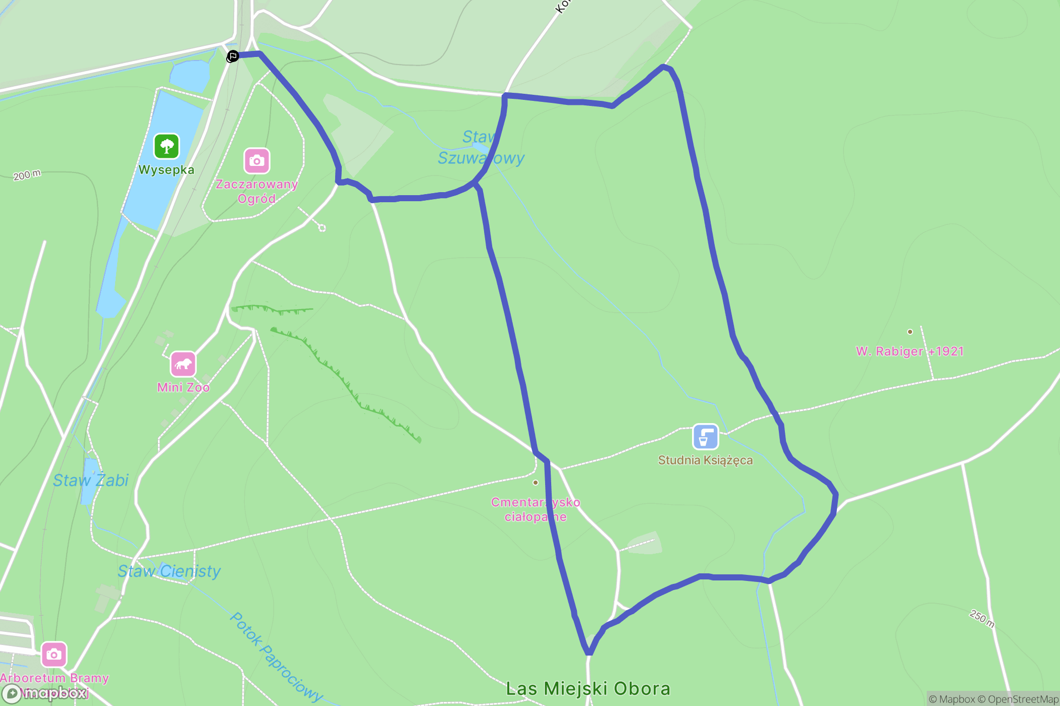 Raciborz: mapa trasy - Poland