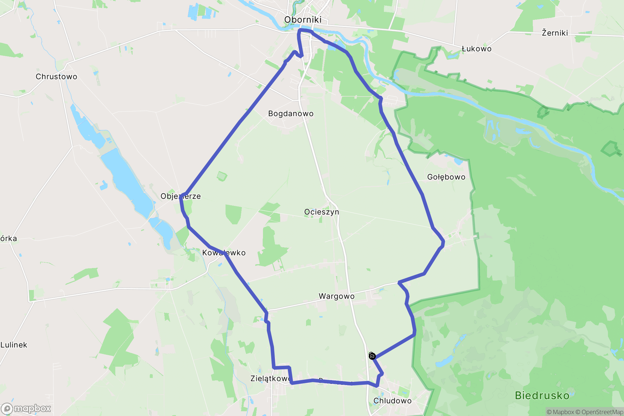 Chludowo: mapa trasy - Poland