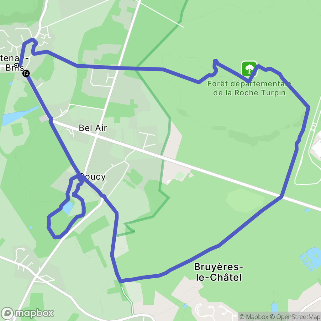 Fontenay-lès-Briis : carte du parcours de randonnée - France