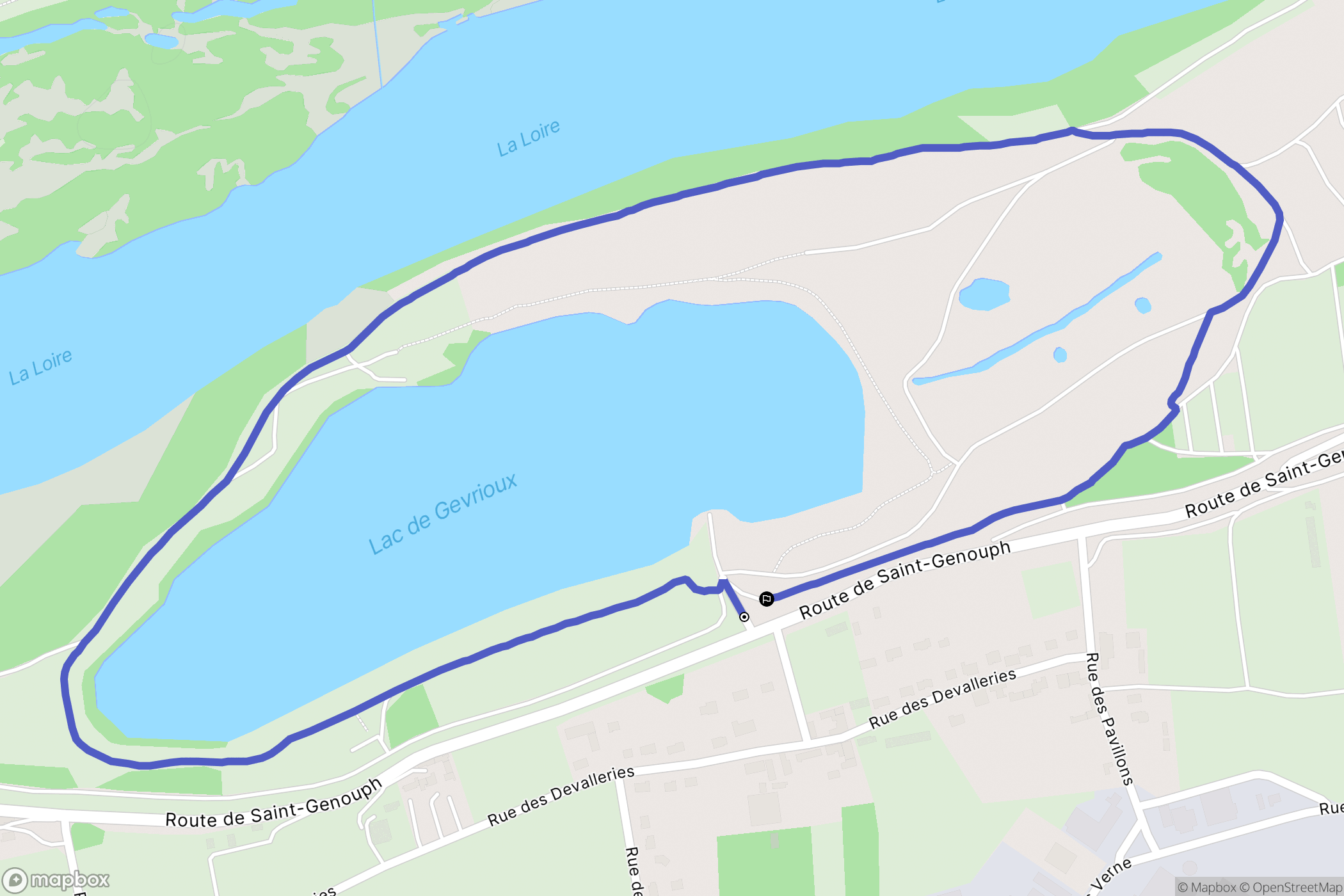 La Riche : carte du parcours de randonnée - France