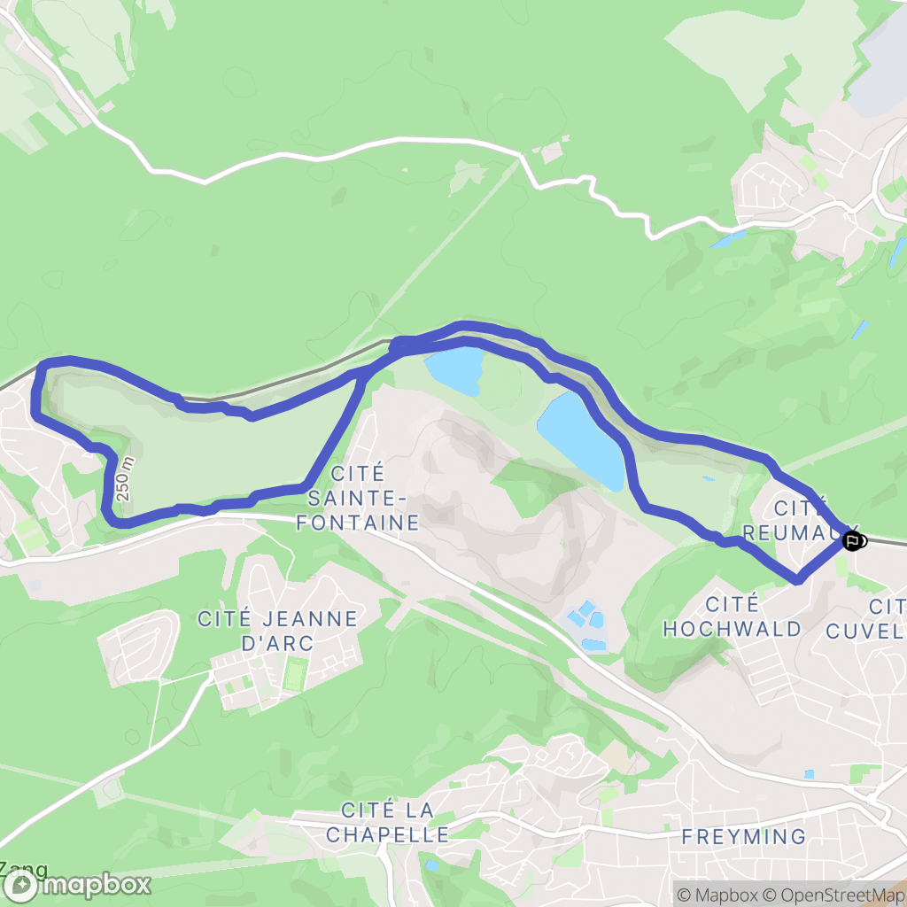 Freyming-Merlebach : carte du parcours de randonnée - France
