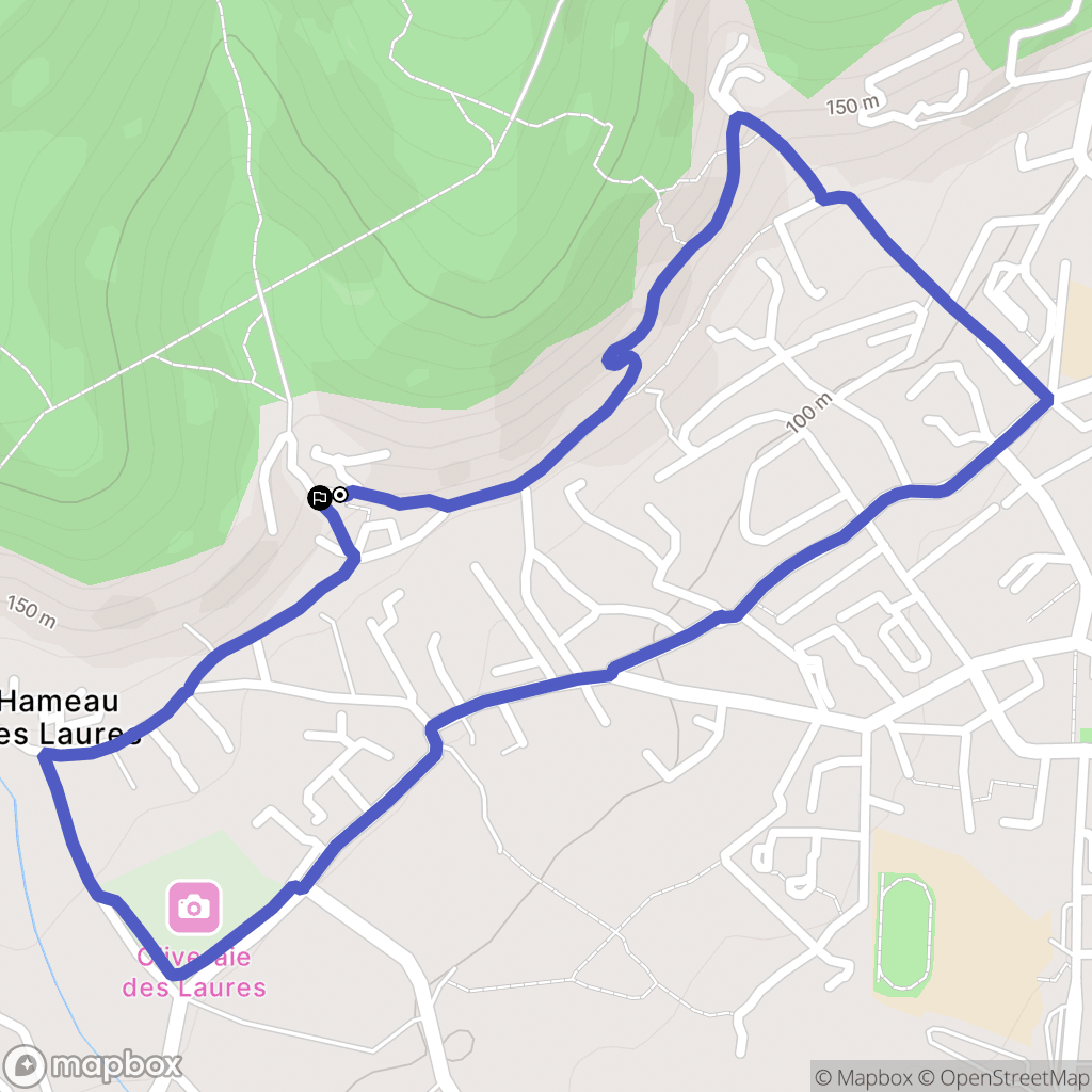 La Farlède : carte du parcours de randonnée - France