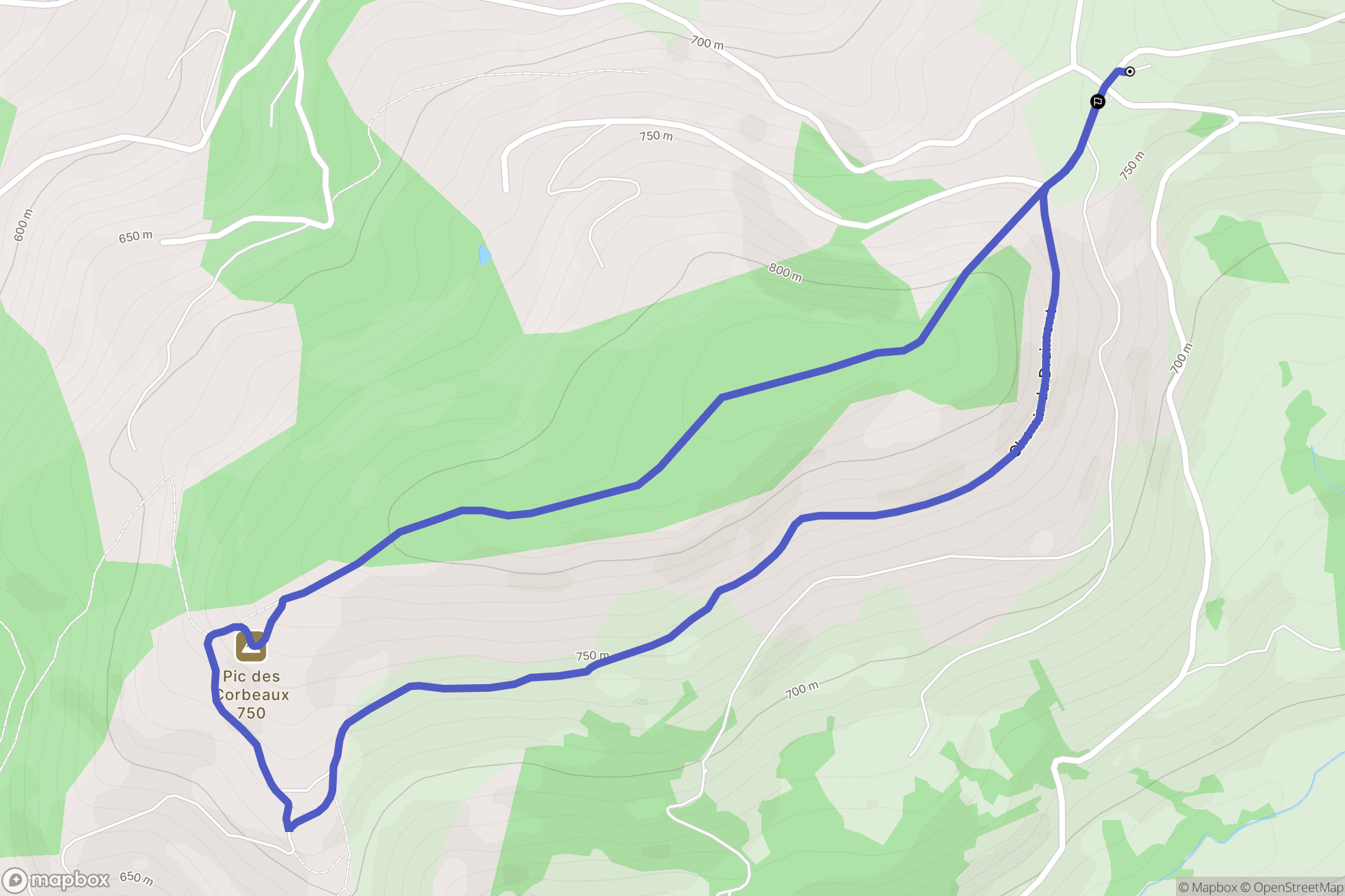 Fresse-sur-Moselle : carte du parcours de randonnée - France