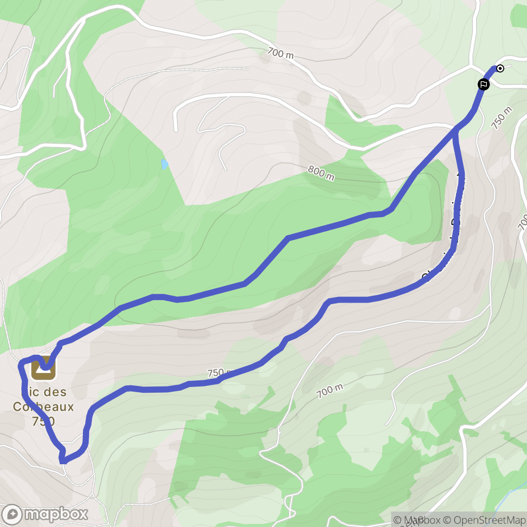 Fresse-sur-Moselle : carte du parcours de randonnée - France
