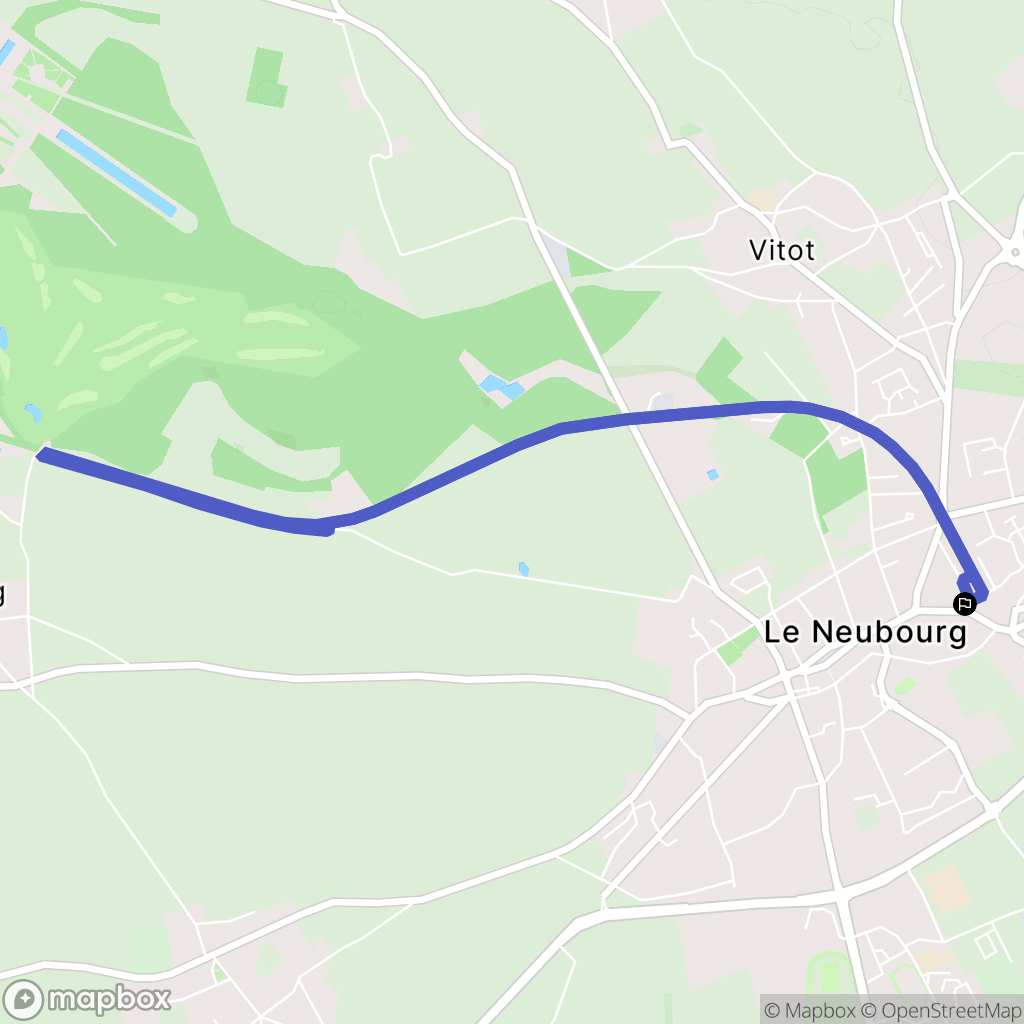Le Neubourg : carte du parcours de randonnée - France