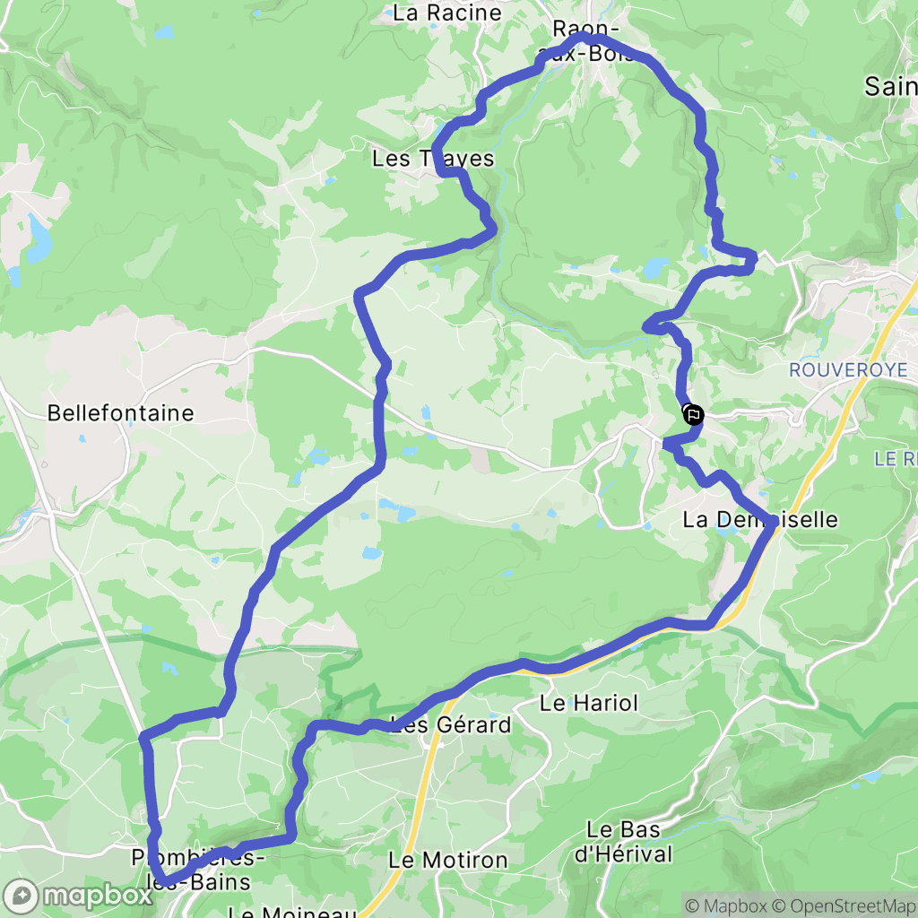 Saint-Nabord : carte du parcours de randonnée - France