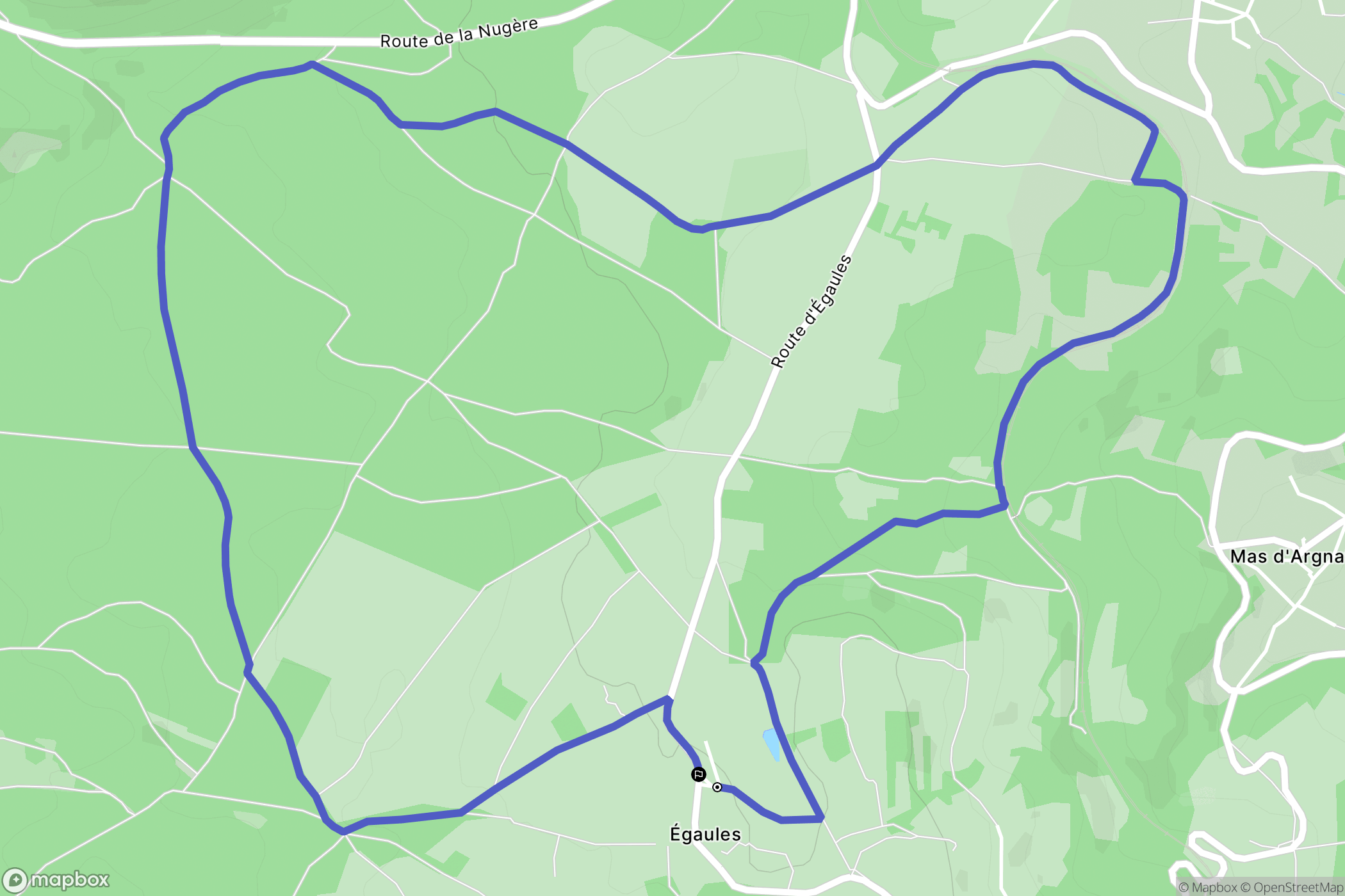 Volvic : carte du parcours de randonnée - France