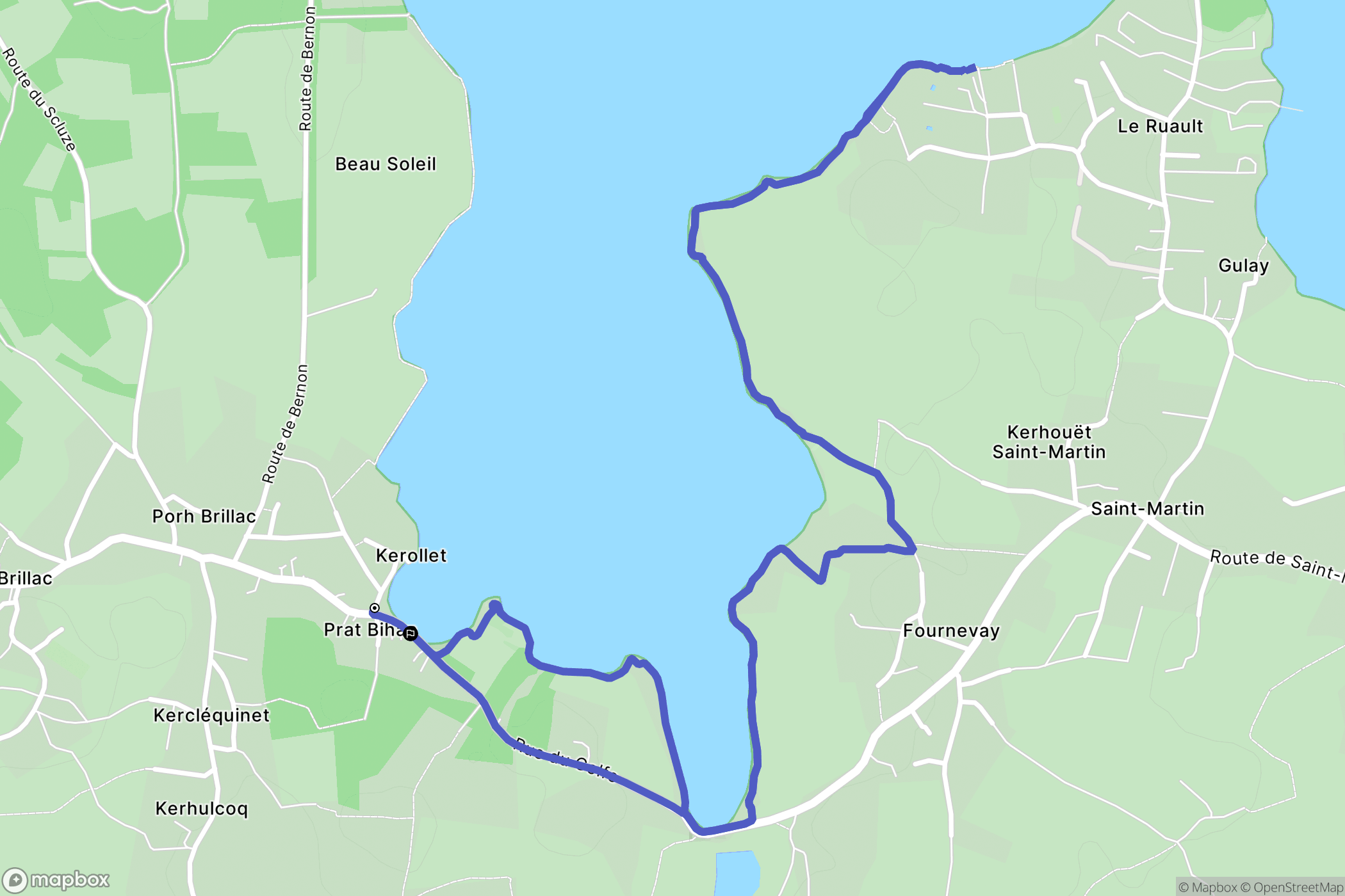 Sarzeau : carte du parcours de randonnée - France