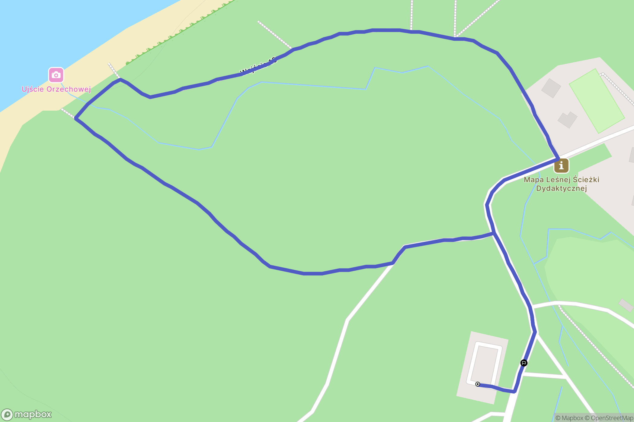 Orzechowo: mapa trasy - Poland