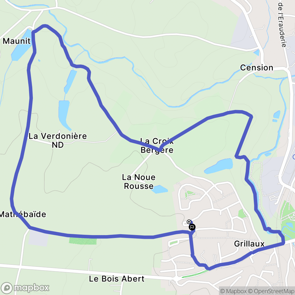 Chemillé-en-Anjou : carte du parcours de randonnée - France