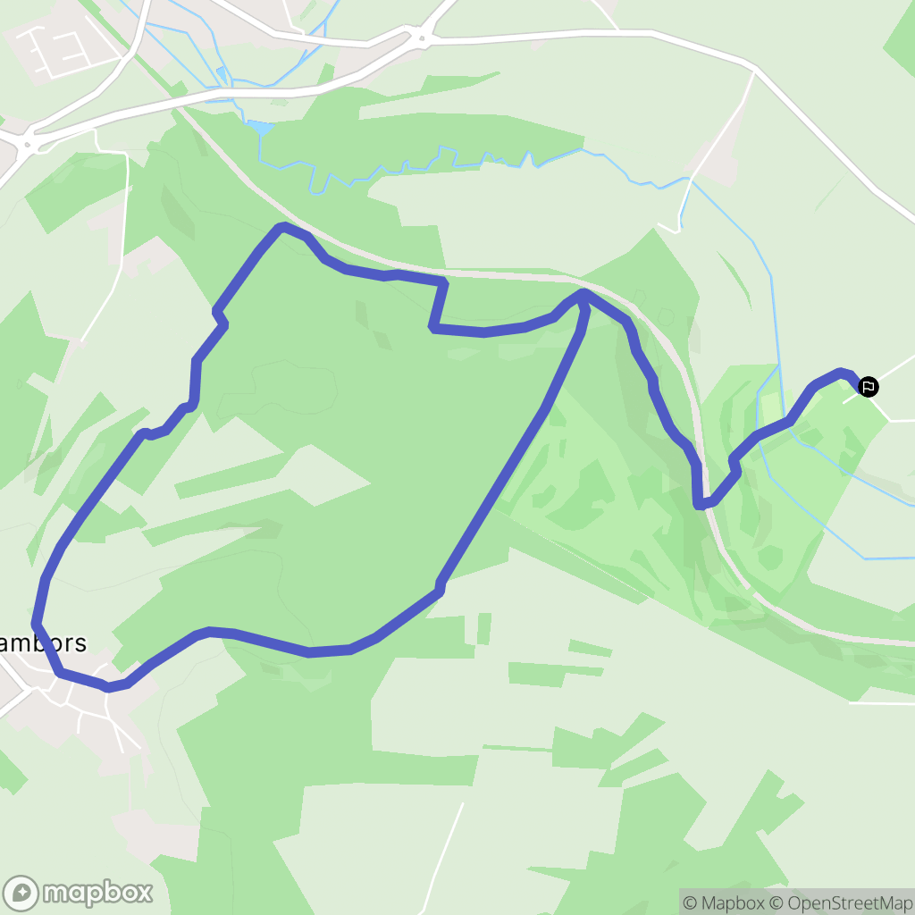Chaumont-en-Vexin : carte du parcours de randonnée - France