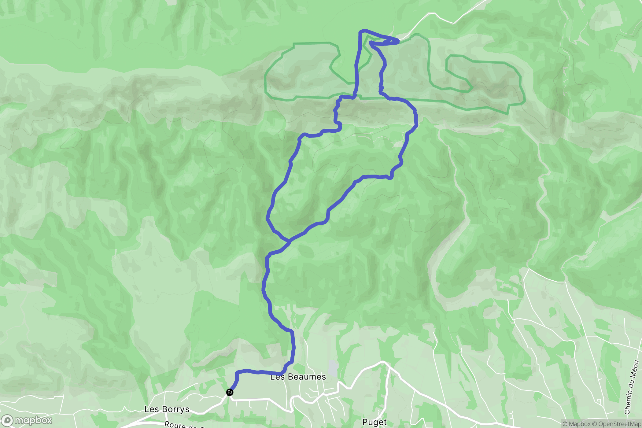 Puget : carte du parcours de randonnée - France