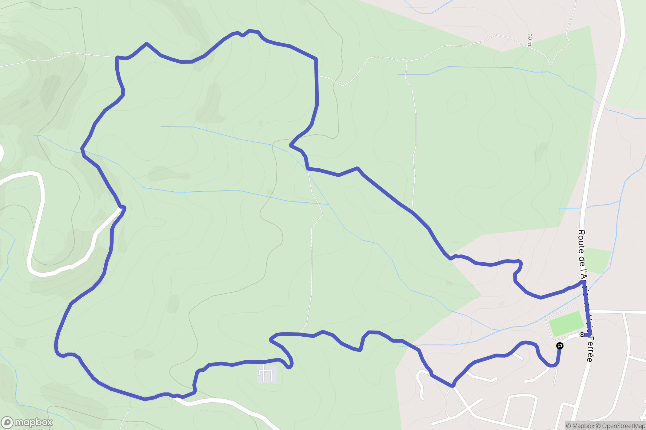 Ventiseri : carte du parcours de randonnée - France