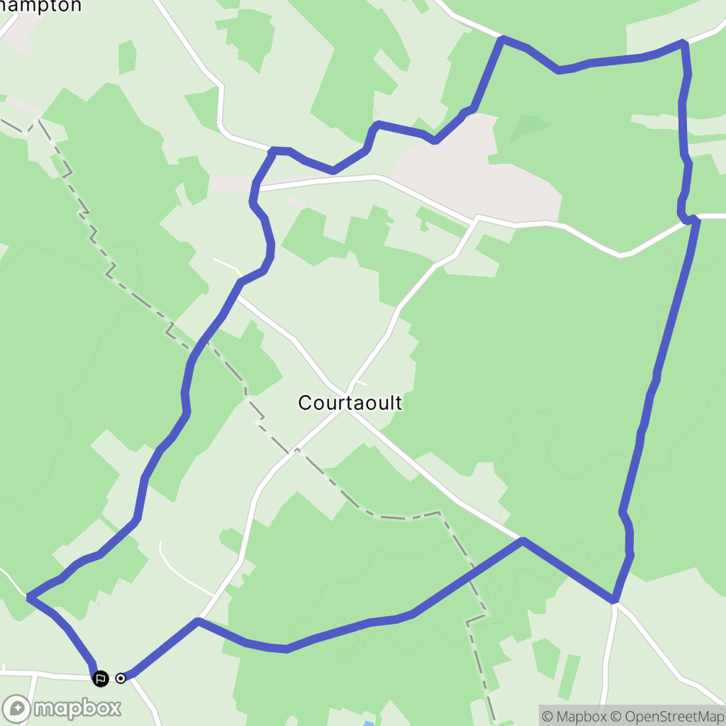 Soumaintrain : carte du parcours de randonnée - France