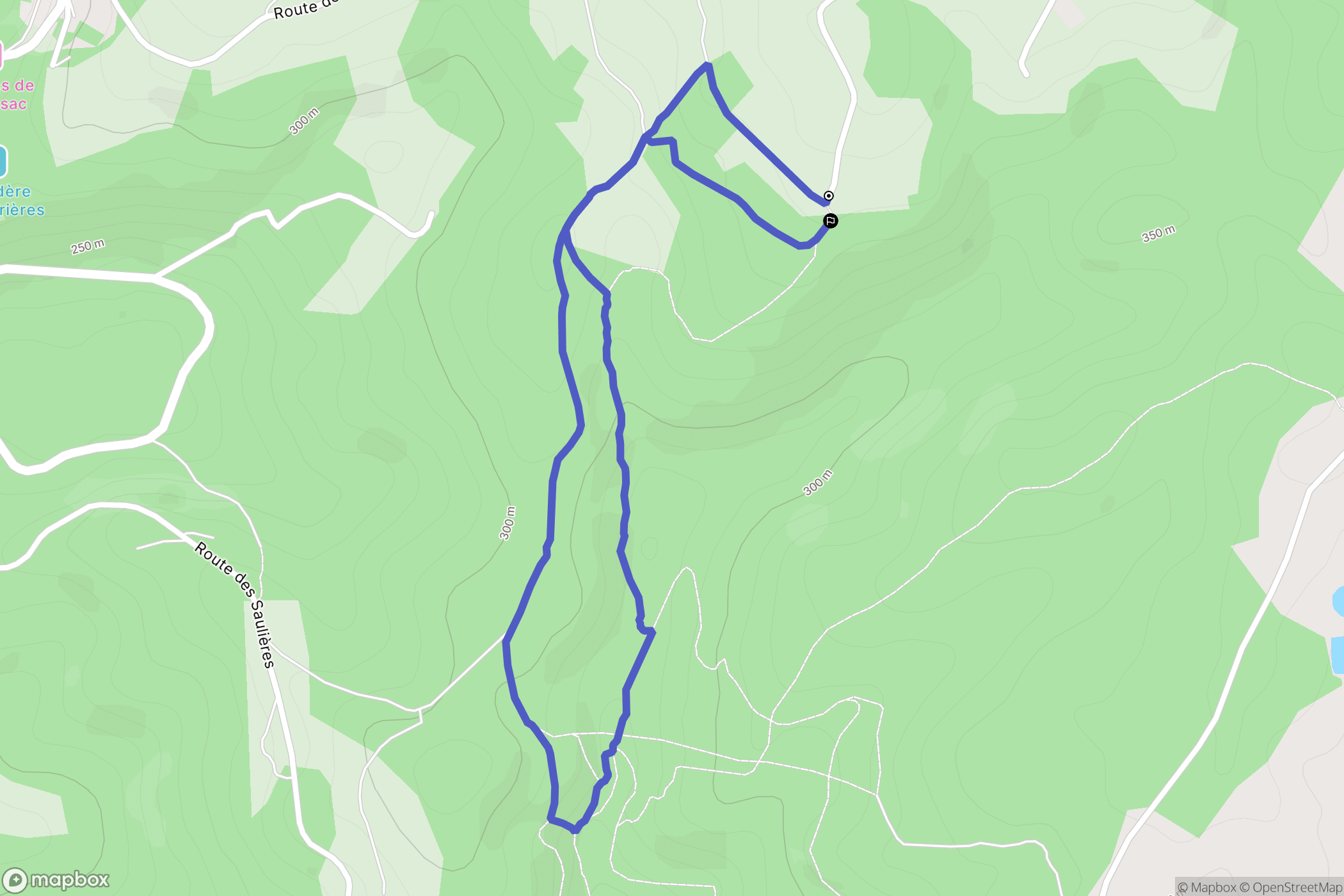Sainte-Féréole : carte du parcours de randonnée - France