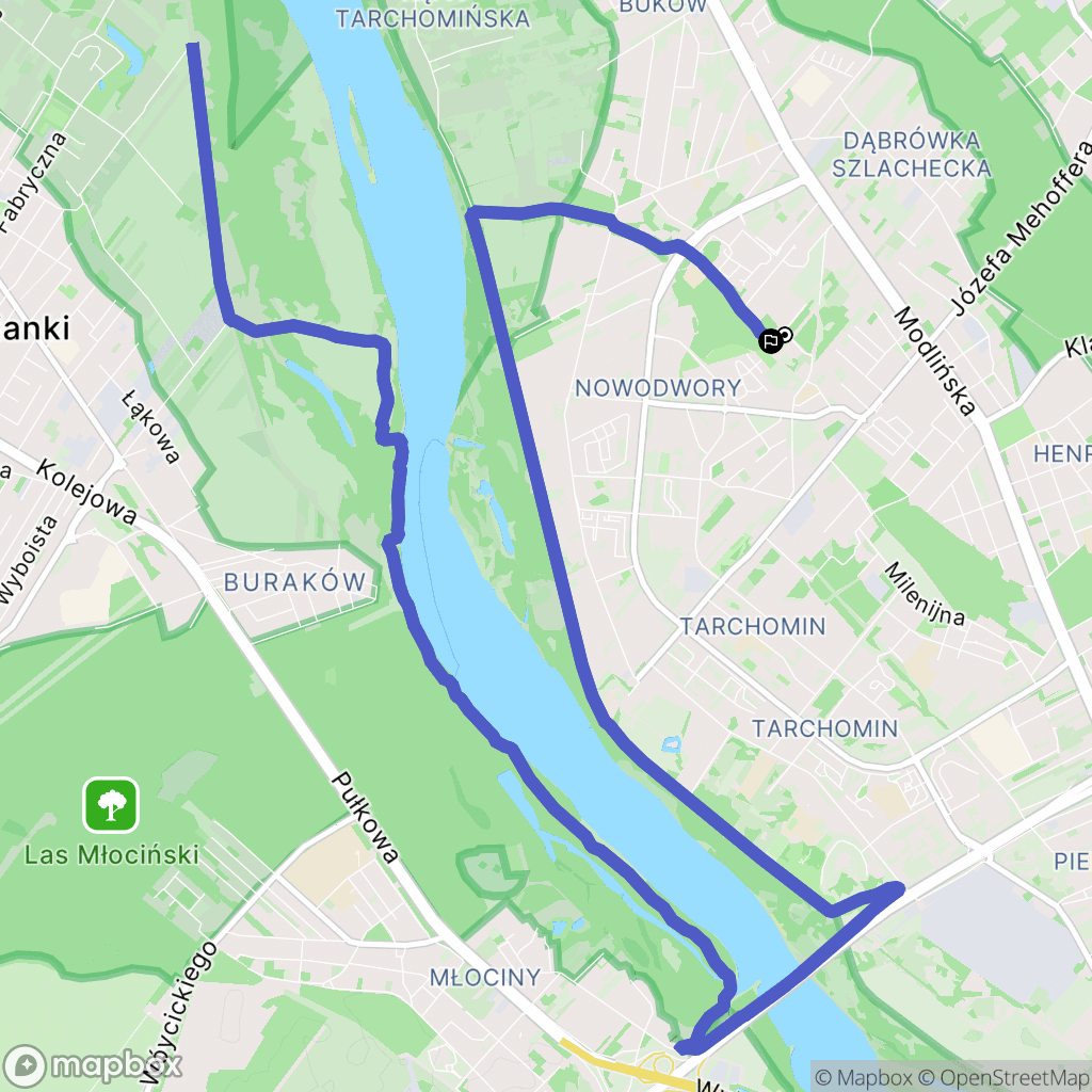 Warszawa: mapa trasy - Poland