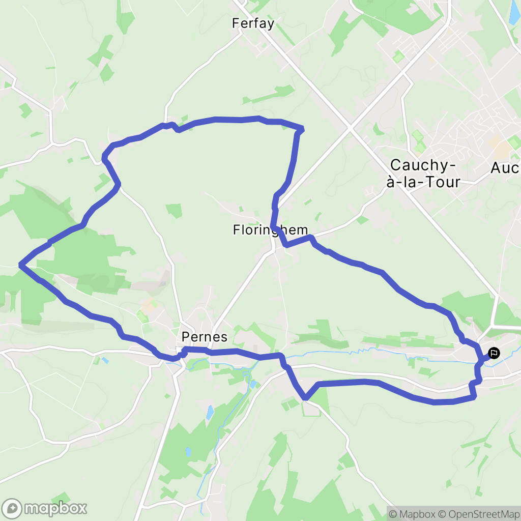 Camblain-Châtelain : carte du parcours de randonnée - France