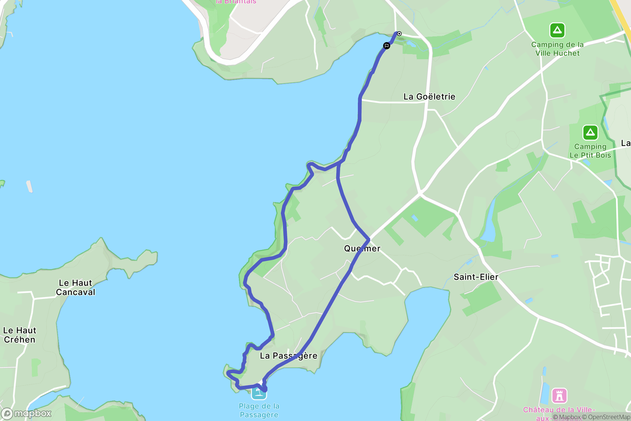 Saint-Malo : carte du parcours de randonnée - France