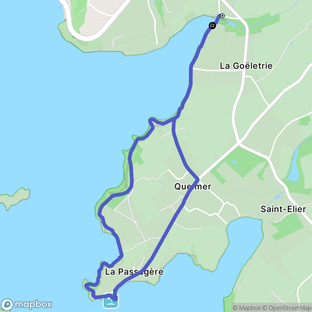 Saint-Malo : carte du parcours de randonnée - France