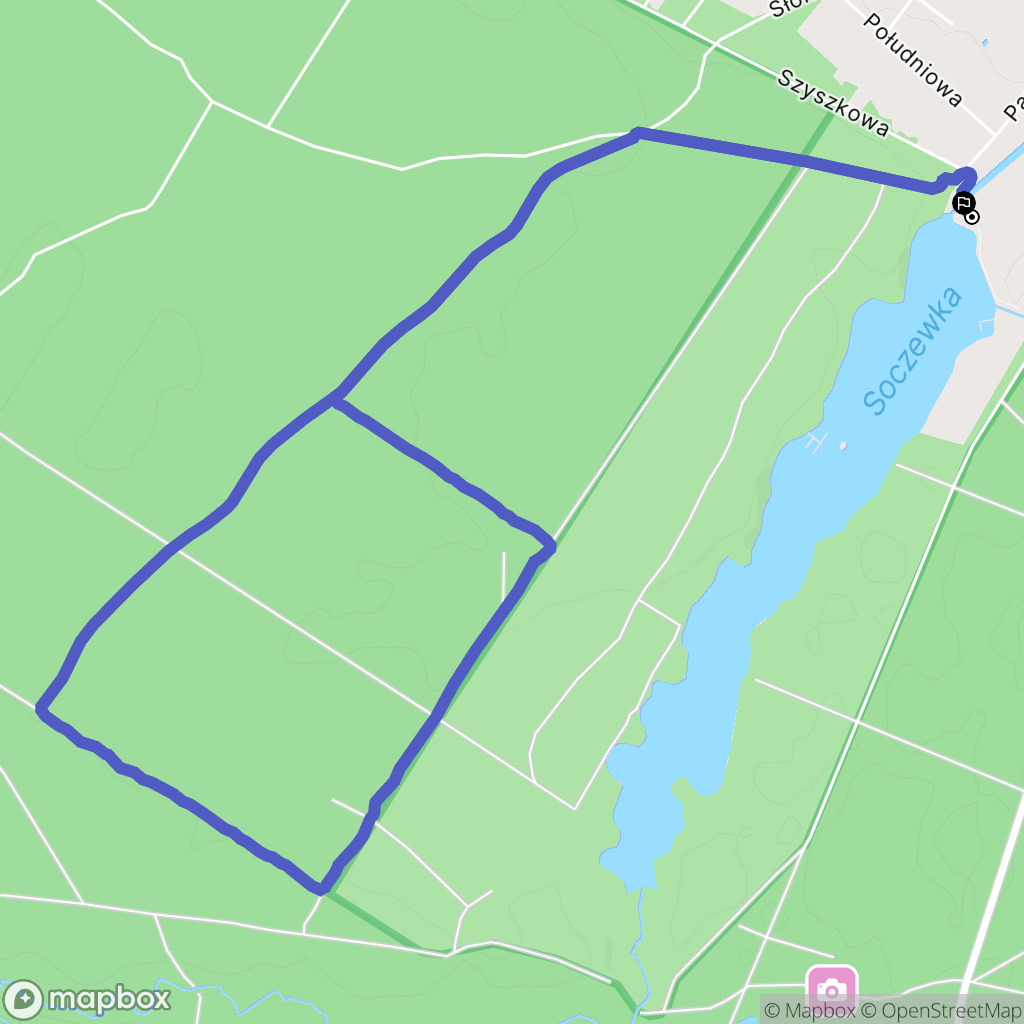 Soczewka: mapa trasy - Poland