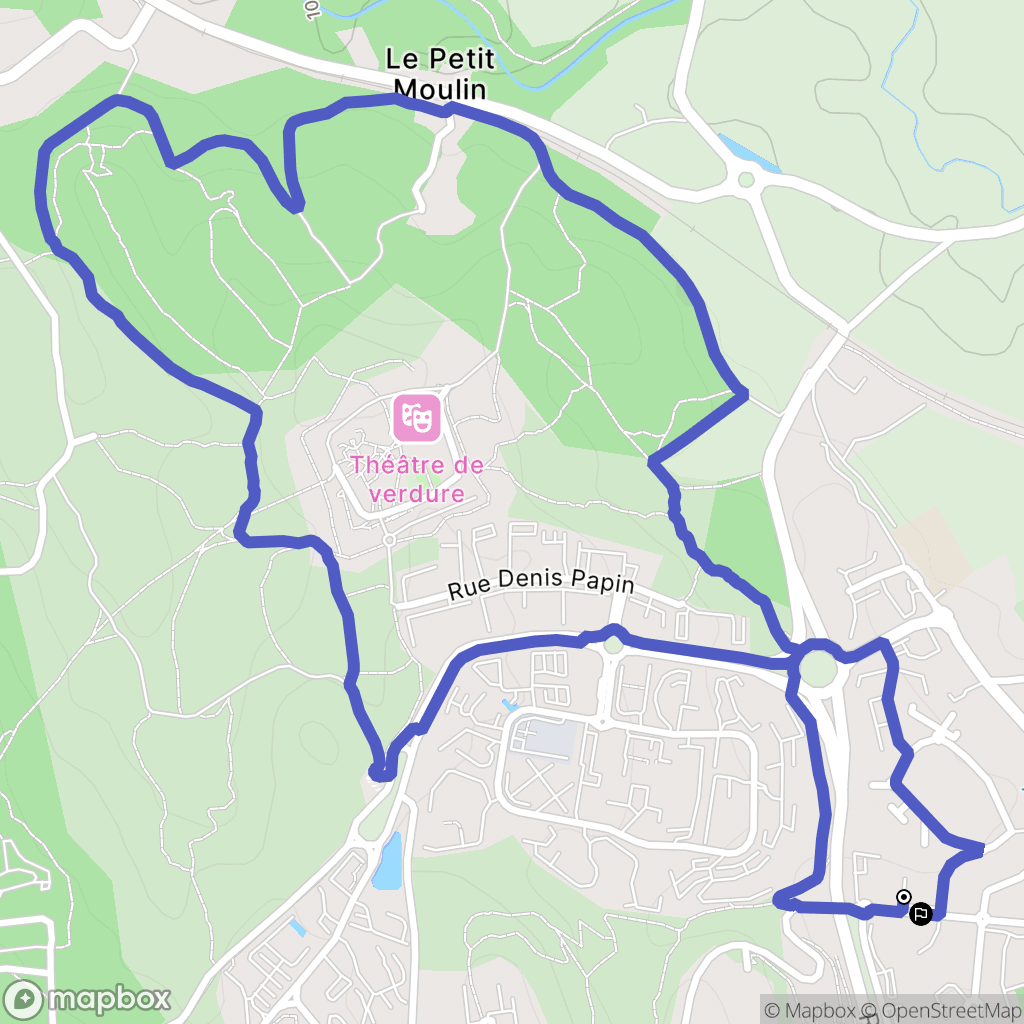 Aix-en-Provence : carte du parcours de randonnée - France