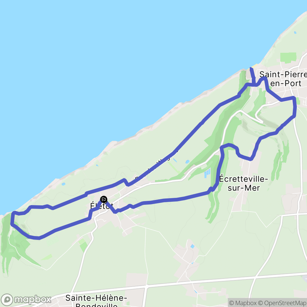 Életot : carte du parcours de randonnée - France