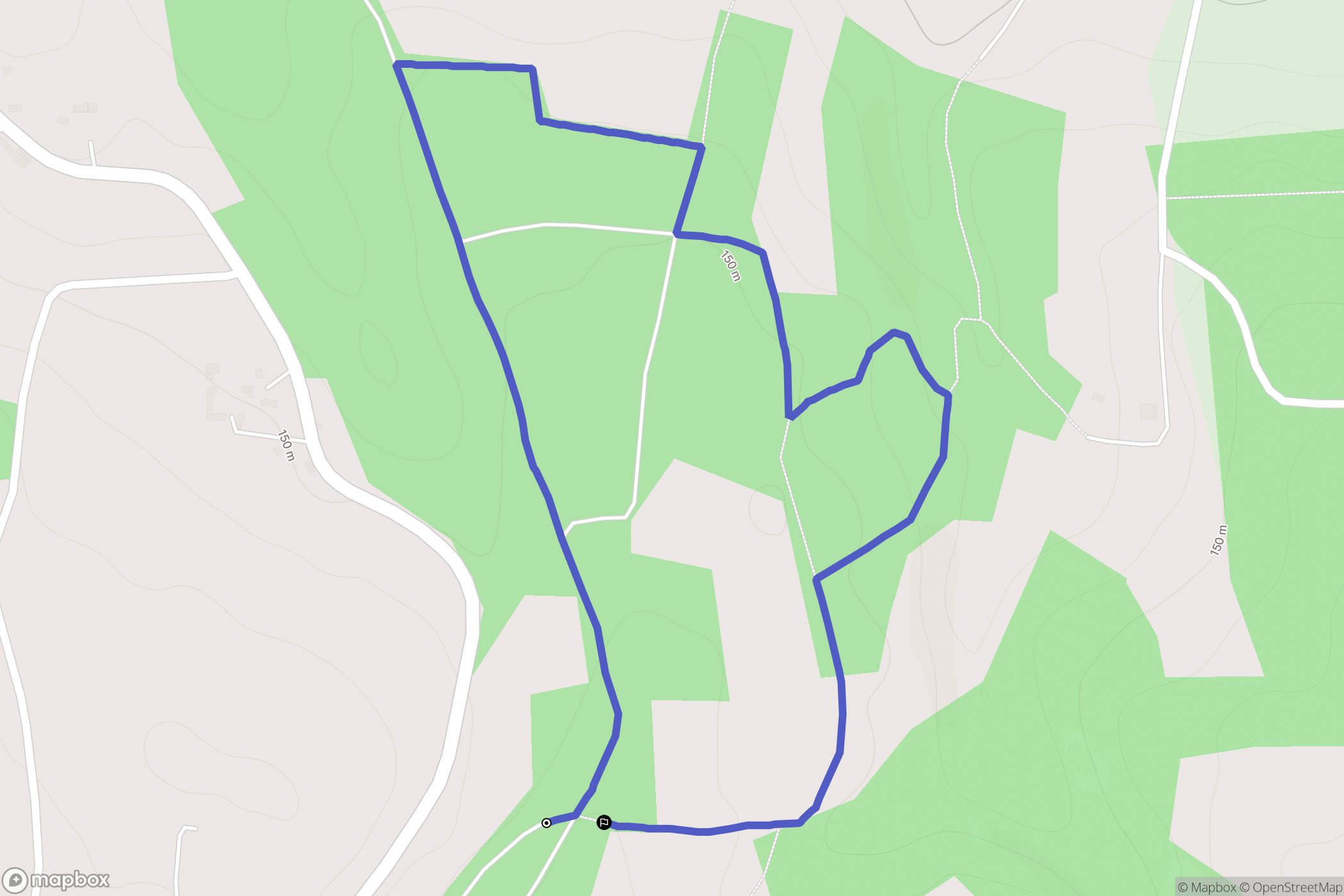 Le Grand-Celland : carte du parcours de randonnée - France