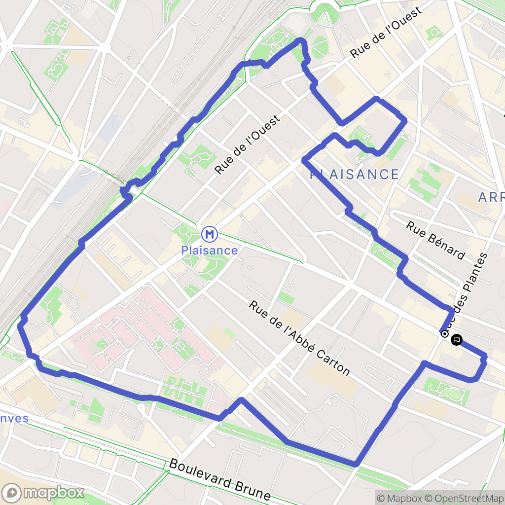 Paris : carte du parcours de randonnée - France