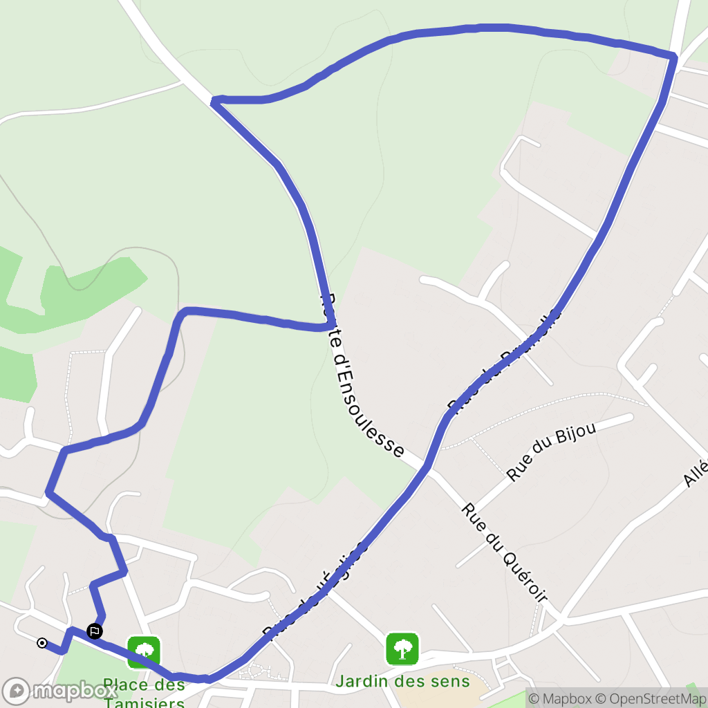 Montamisé : carte du parcours de randonnée - France