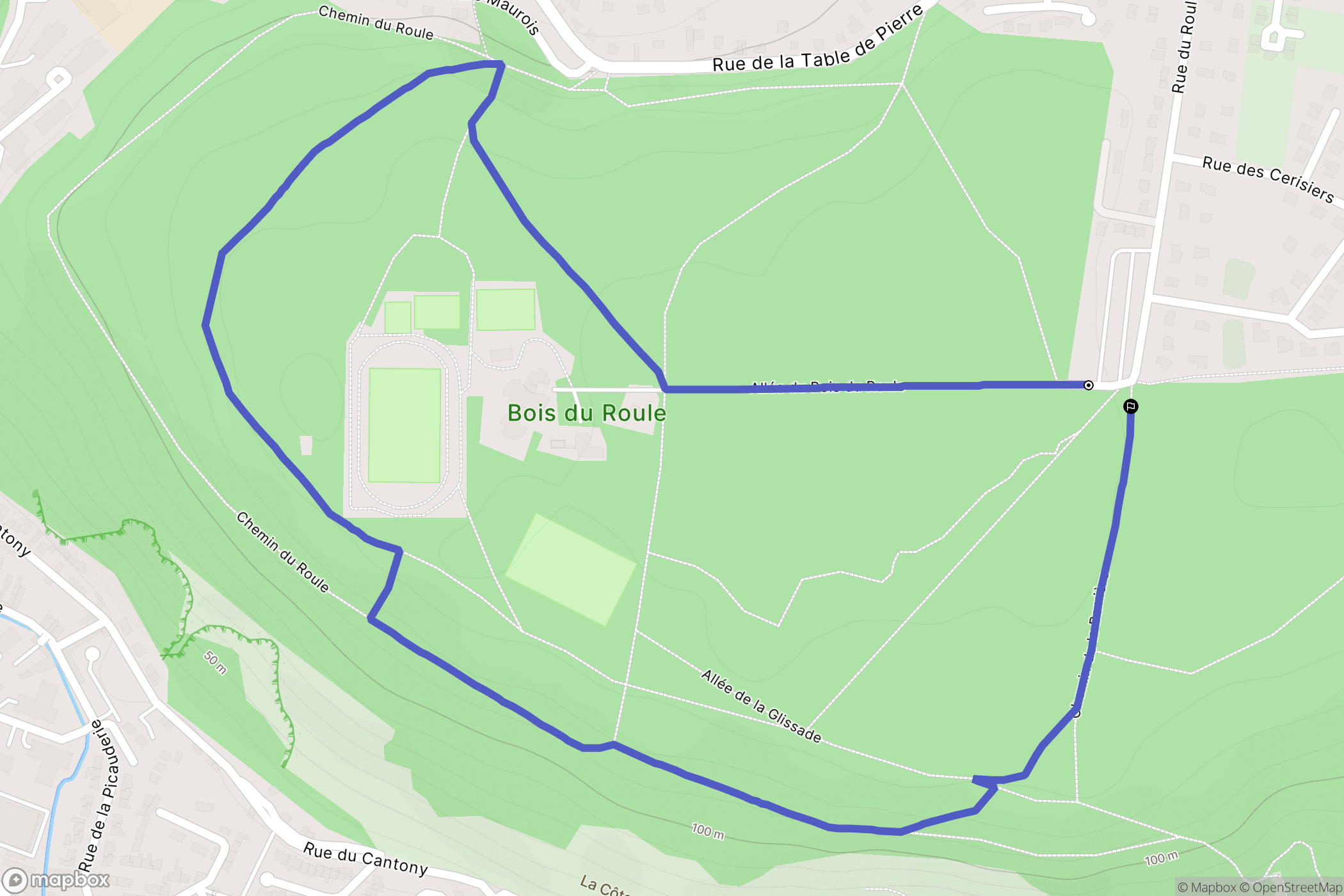 Darnétal : carte du parcours de randonnée - France