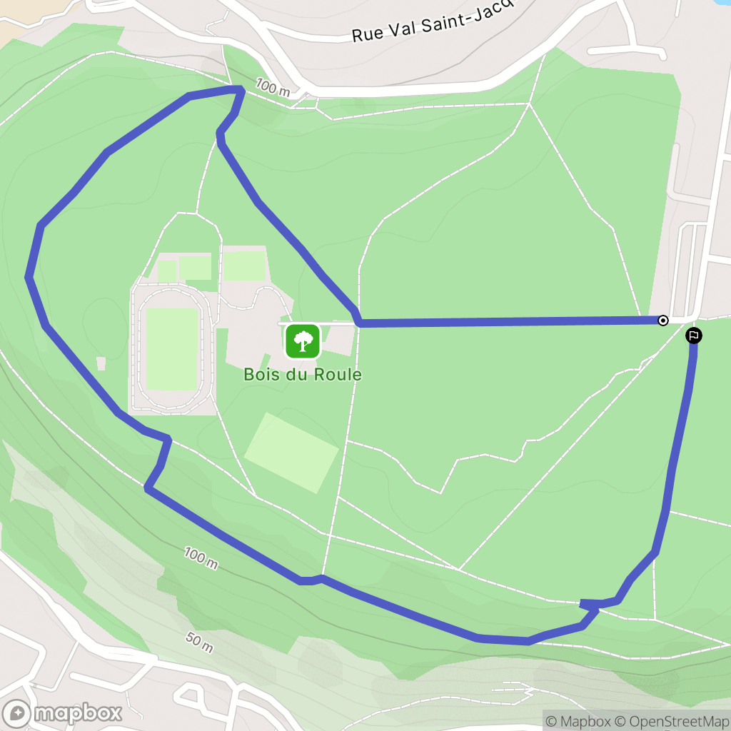 Darnétal : carte du parcours de randonnée - France