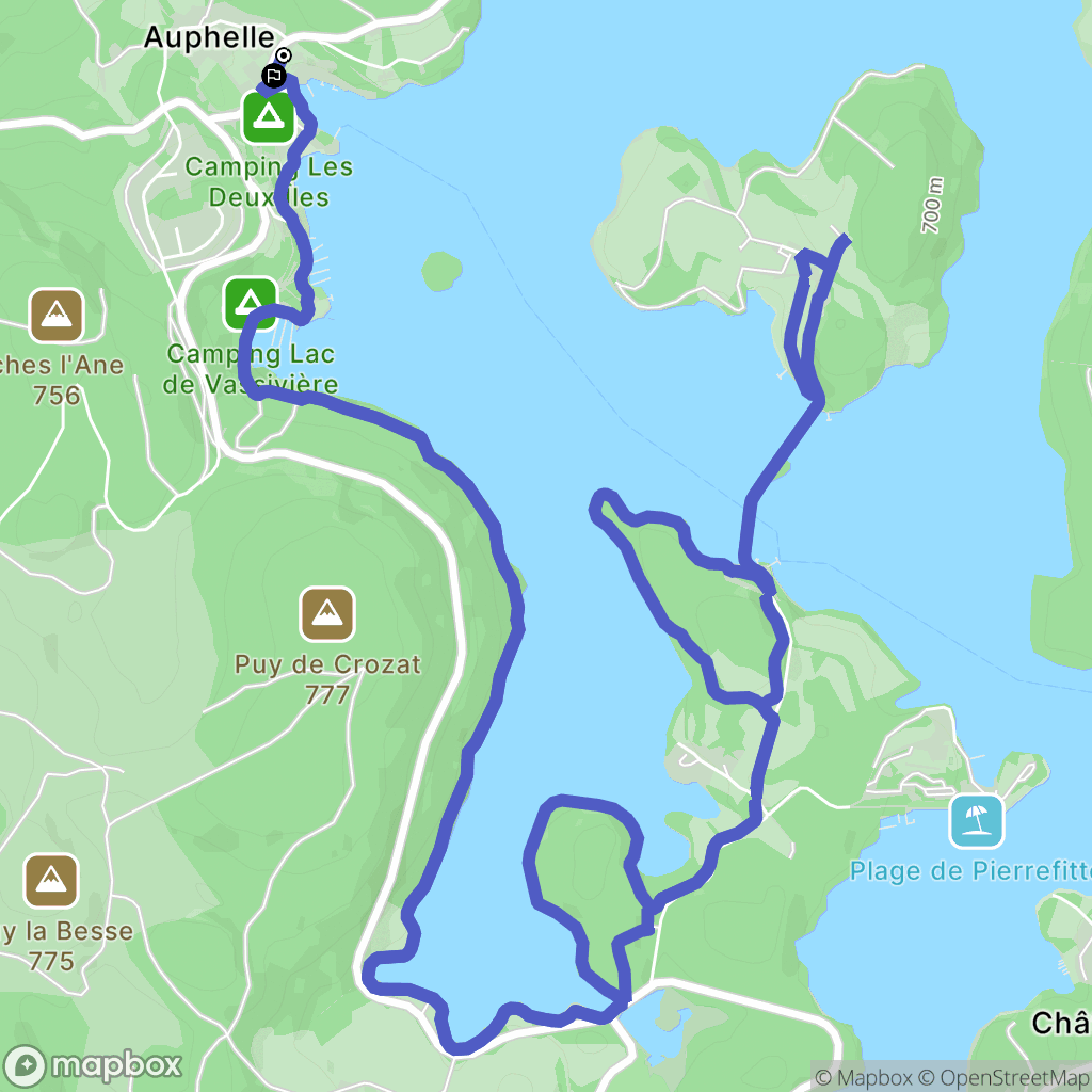 Peyrat-le-Château : carte du parcours de randonnée - France