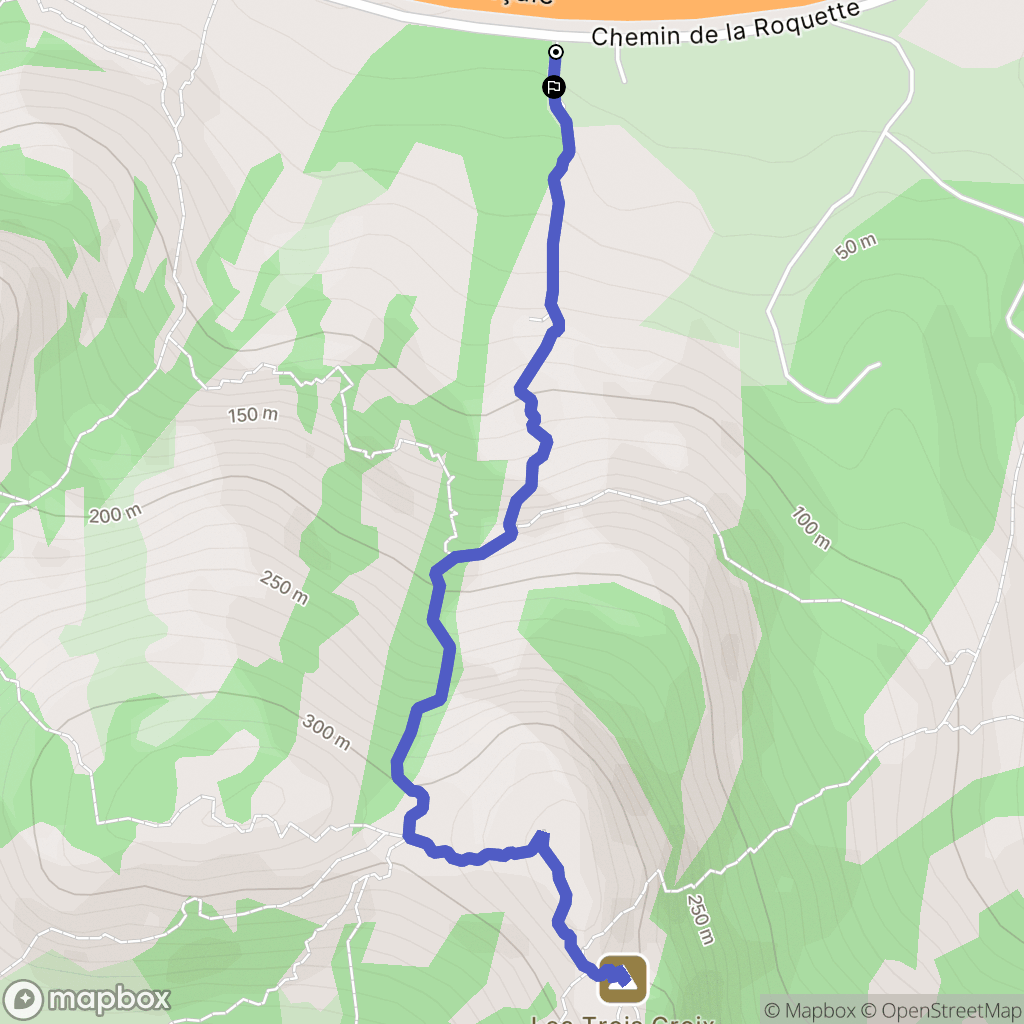 Roquebrune-sur-Argens : carte du parcours de randonnée - France