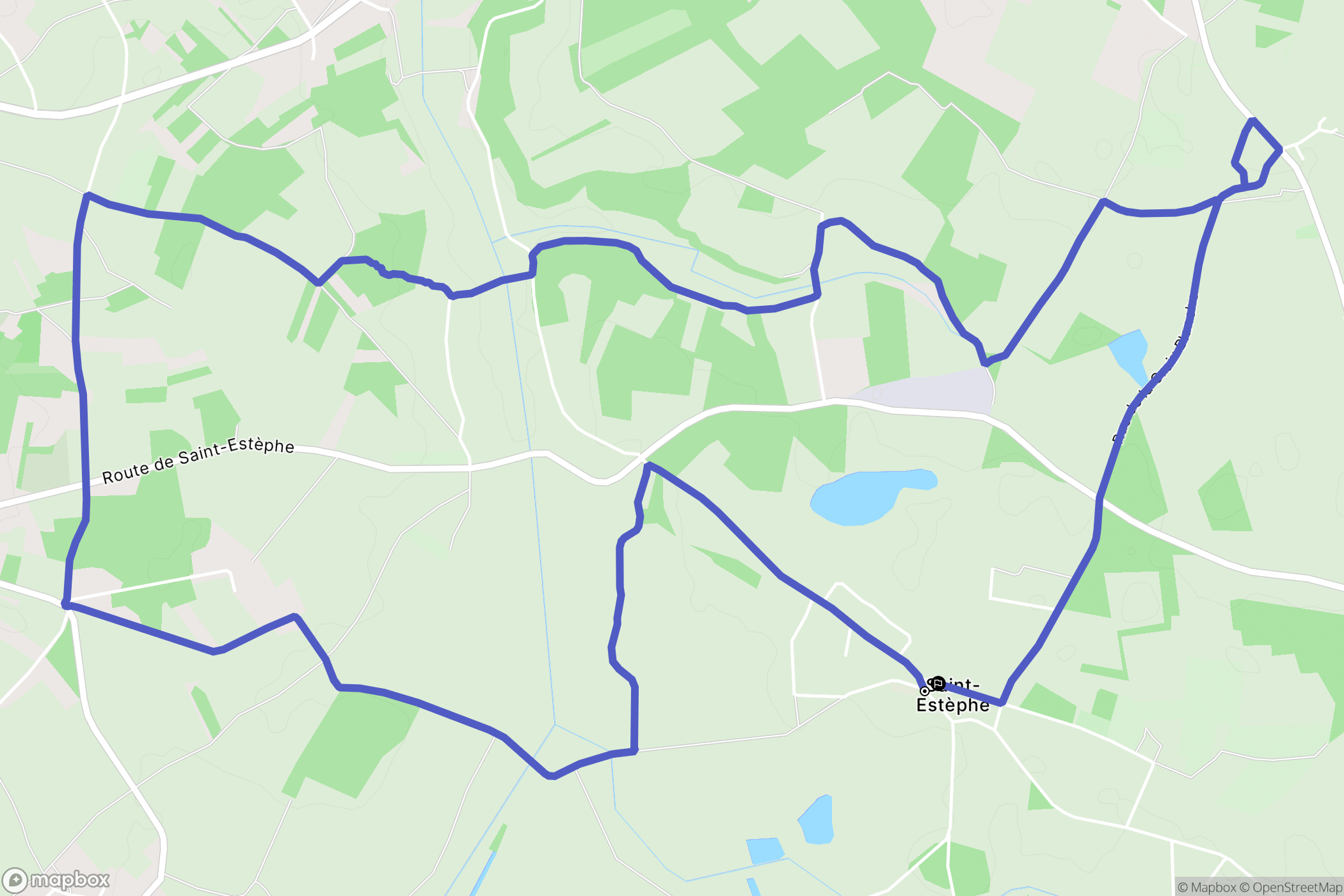 Roullet-Saint-Estèphe : carte du parcours de randonnée - France