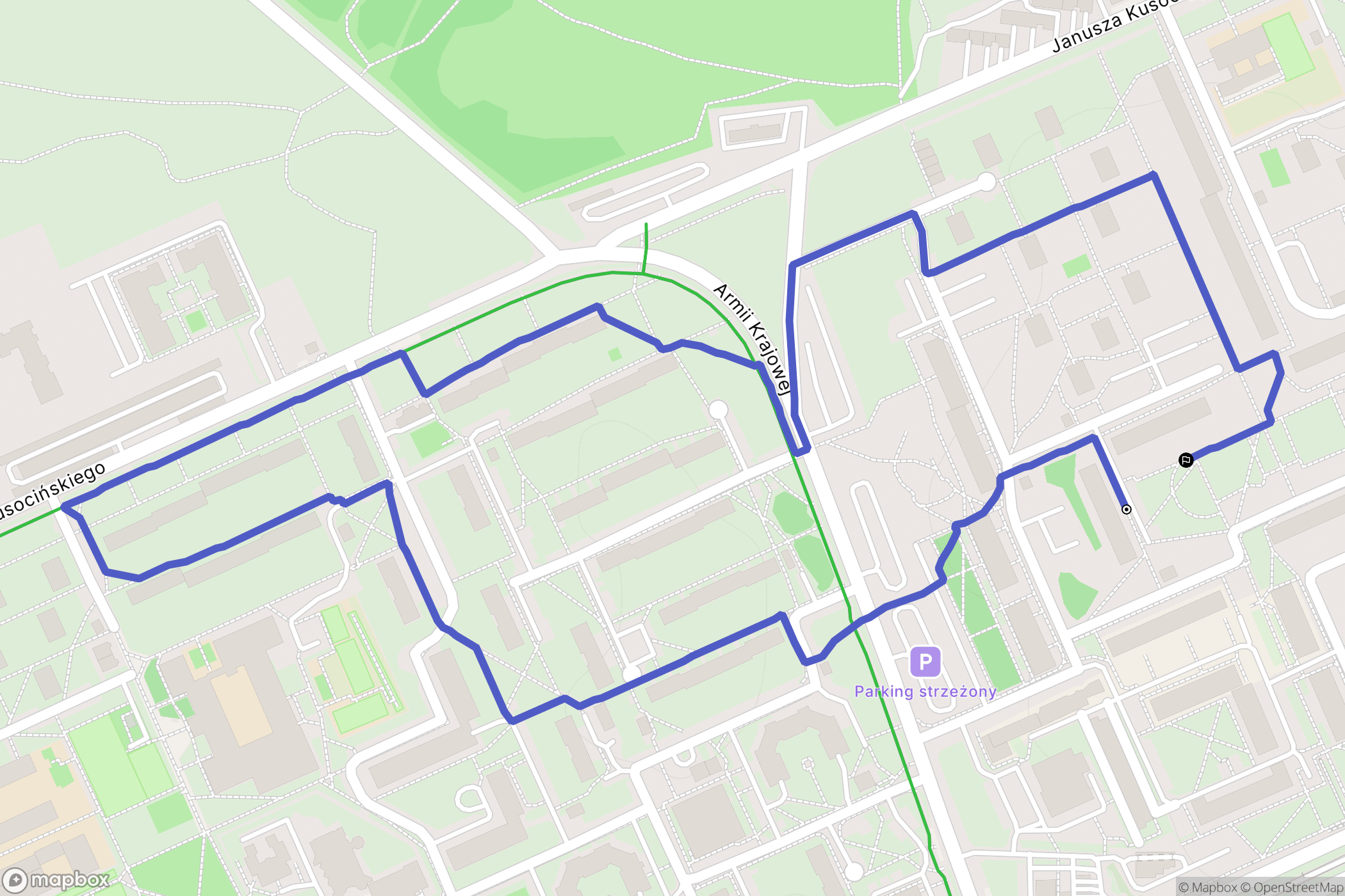 Łódź: mapa trasy - Poland