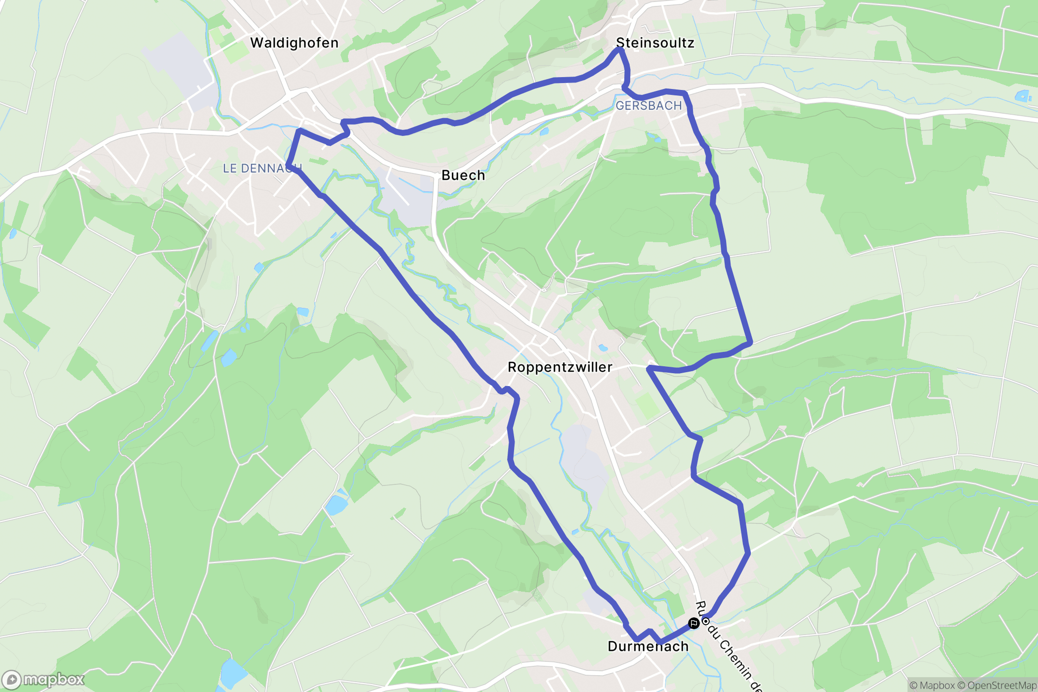 Durmenach : carte du parcours de randonnée - France