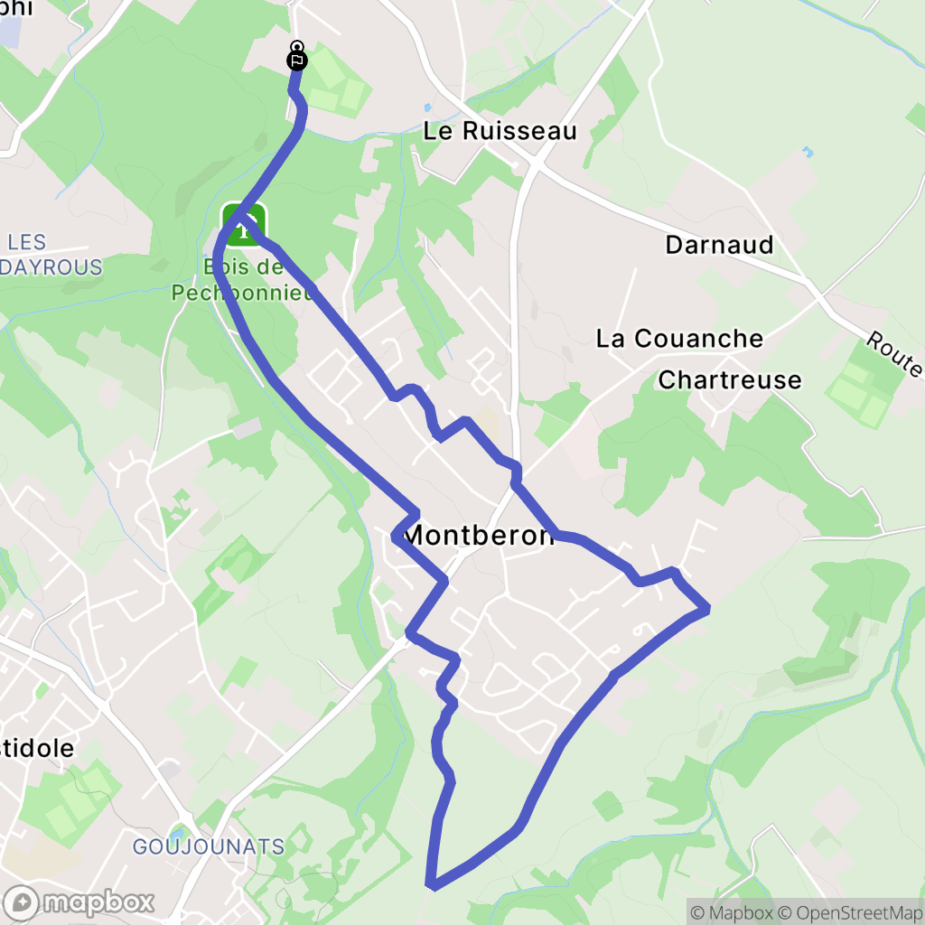 Labastide-Saint-Sernin : carte du parcours de randonnée - France