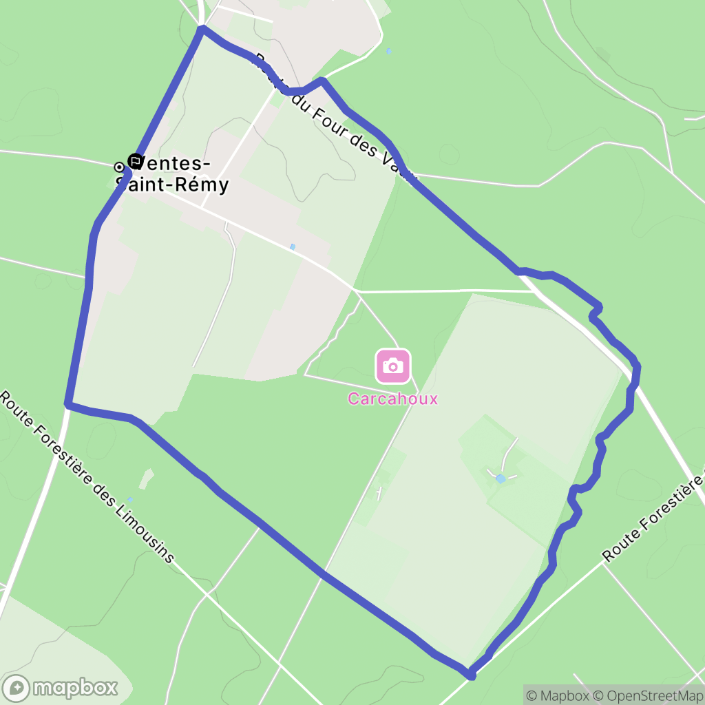 Ventes-Saint-Rémy : carte du parcours de randonnée - France