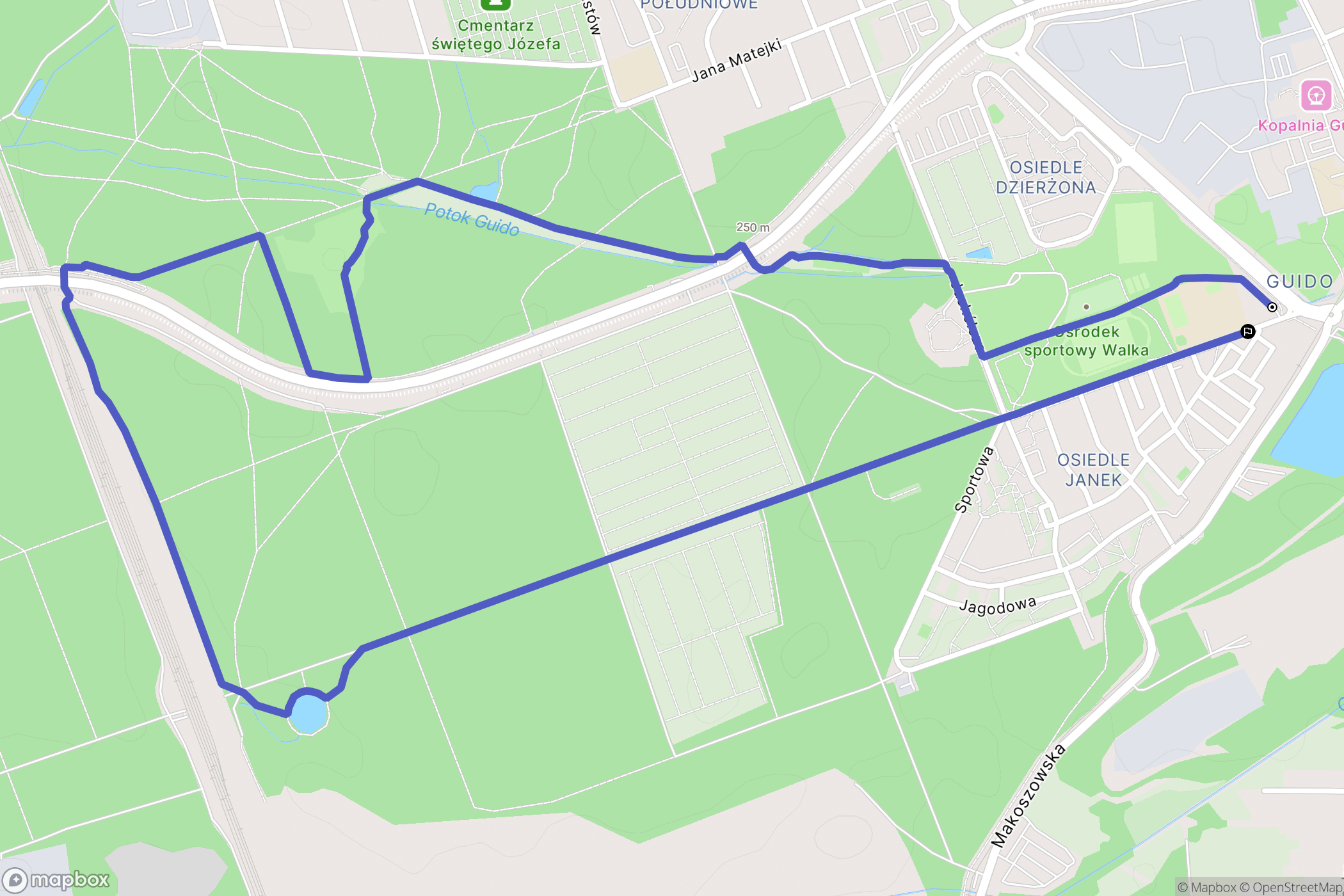 Zabrze: mapa trasy - Poland