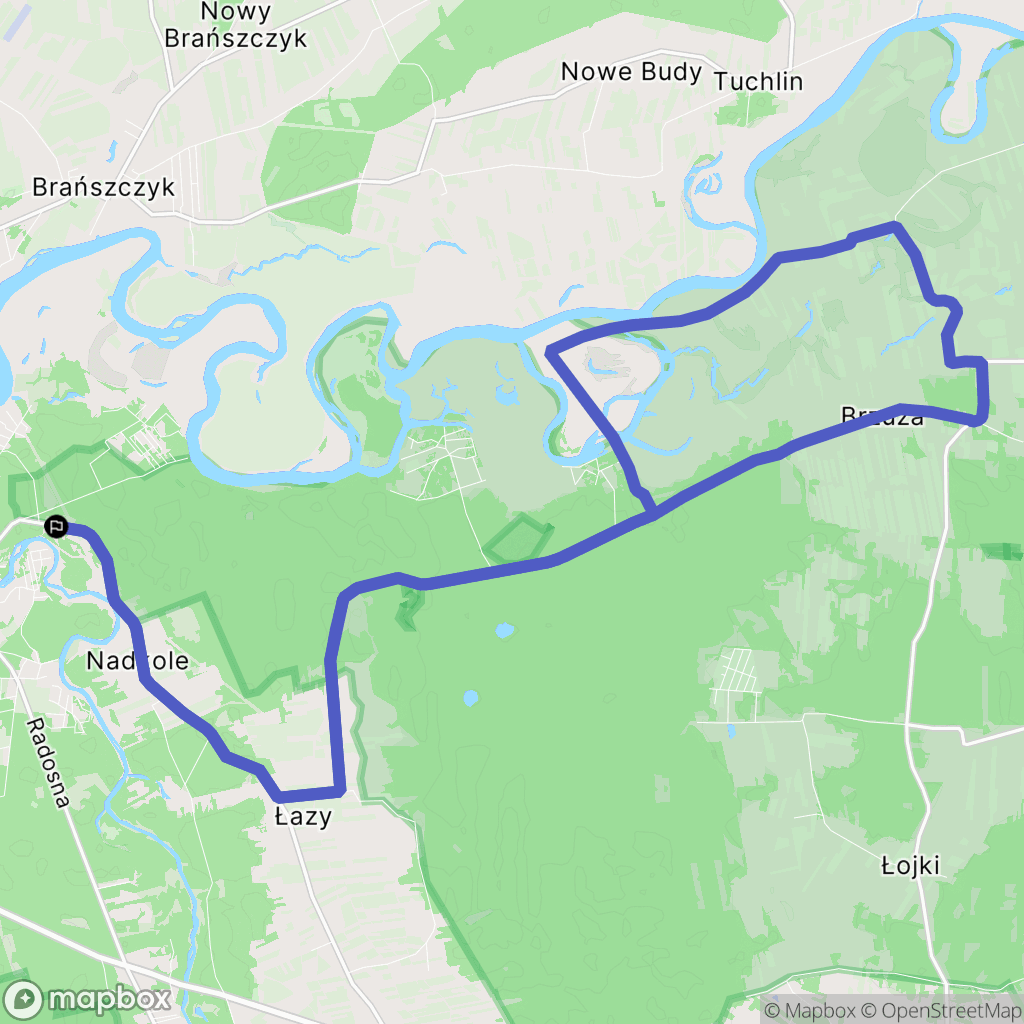 Nadkole: mapa trasy - Poland