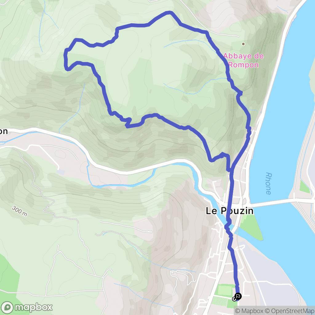 Le Pouzin : carte du parcours de randonnée - France