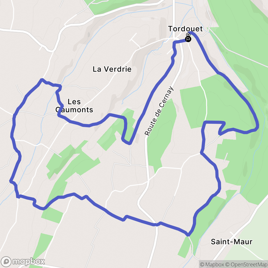 Valorbiquet : carte du parcours de randonnée - France