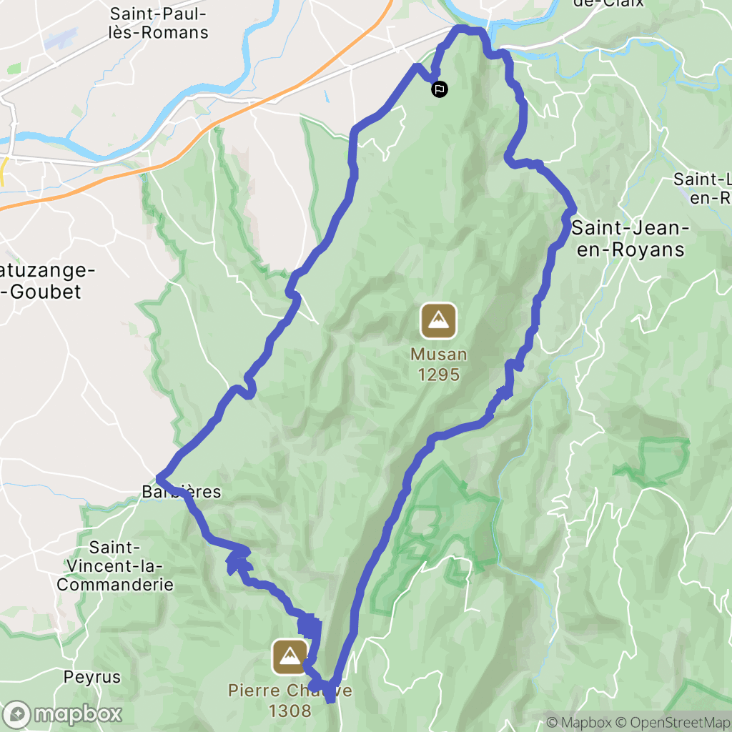La Baume-d'Hostun : carte du parcours de randonnée - France