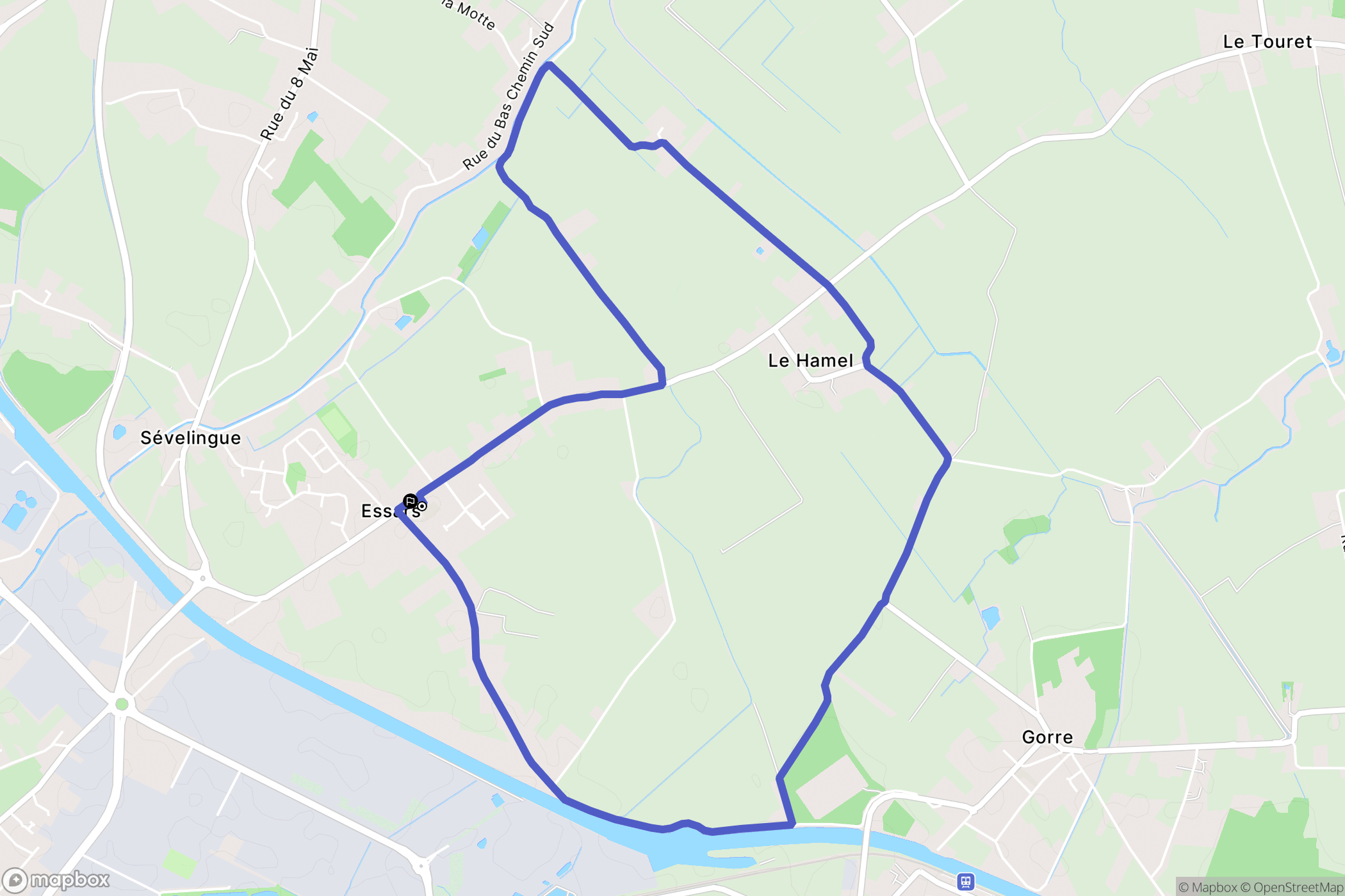 Essars : carte du parcours de randonnée - France