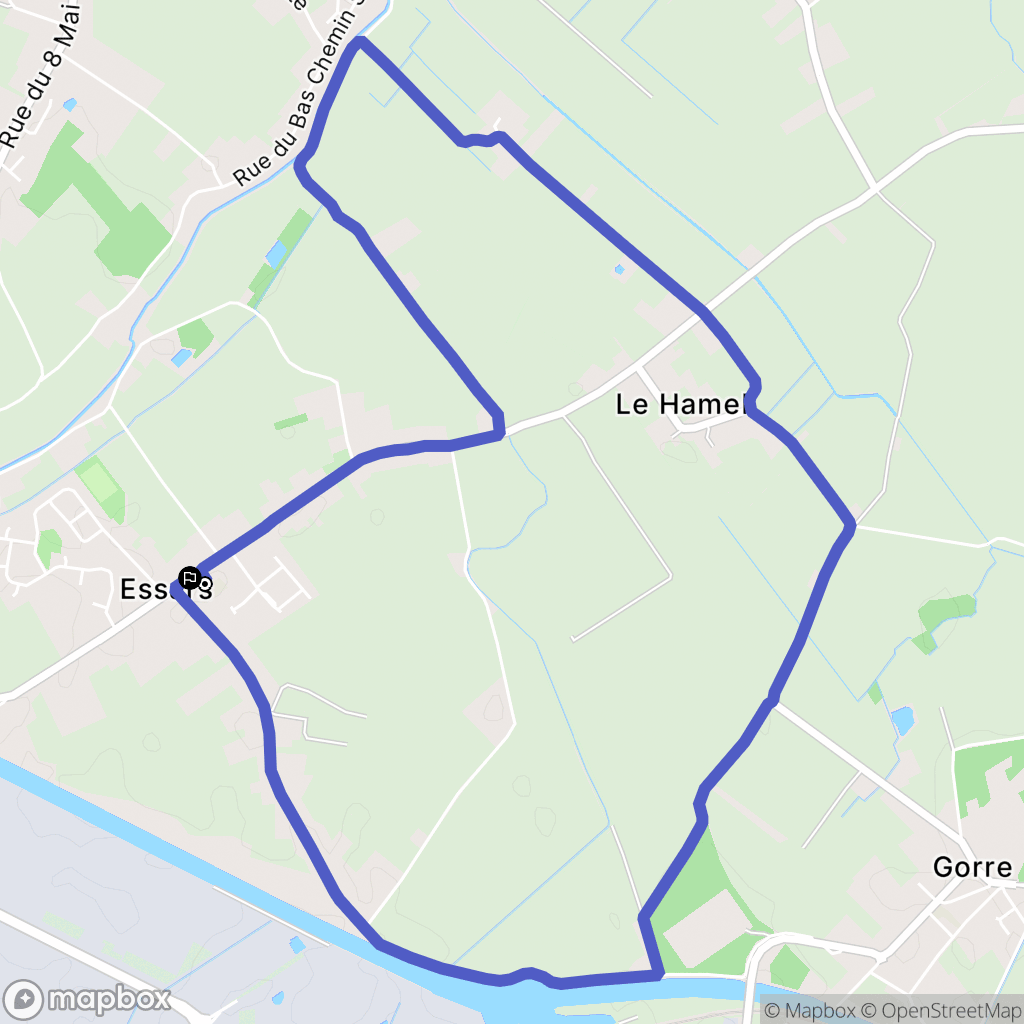 Essars : carte du parcours de randonnée - France