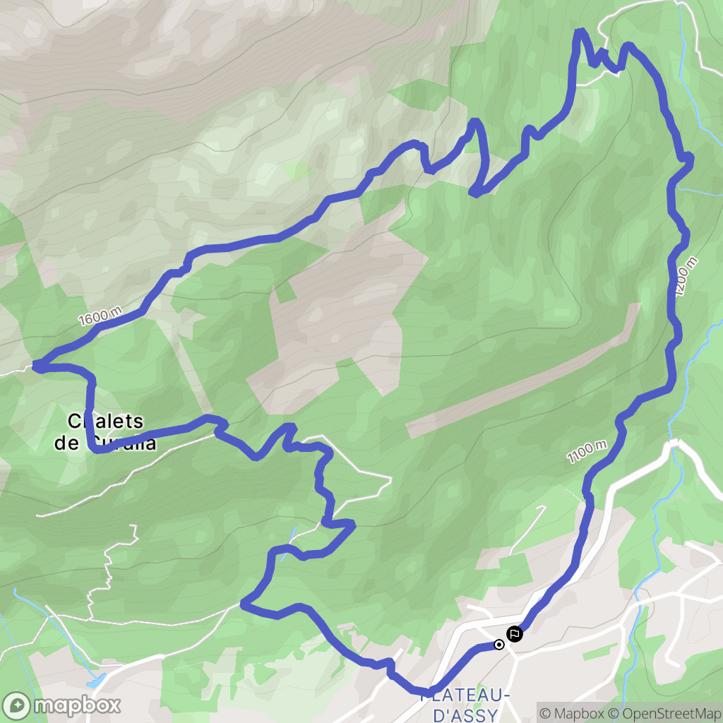 Passy : carte du parcours de randonnée - France