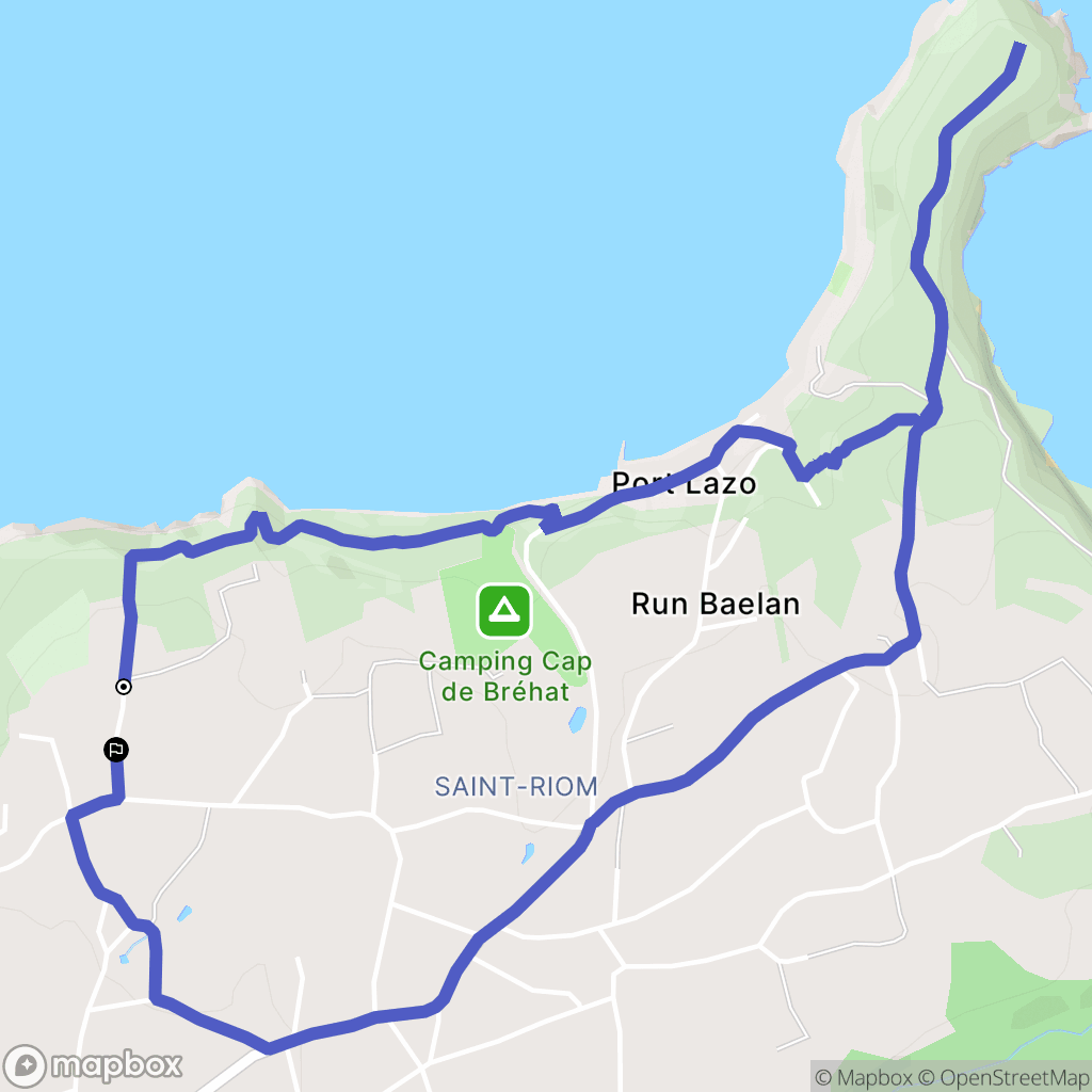 Plouézec : carte du parcours de randonnée - France