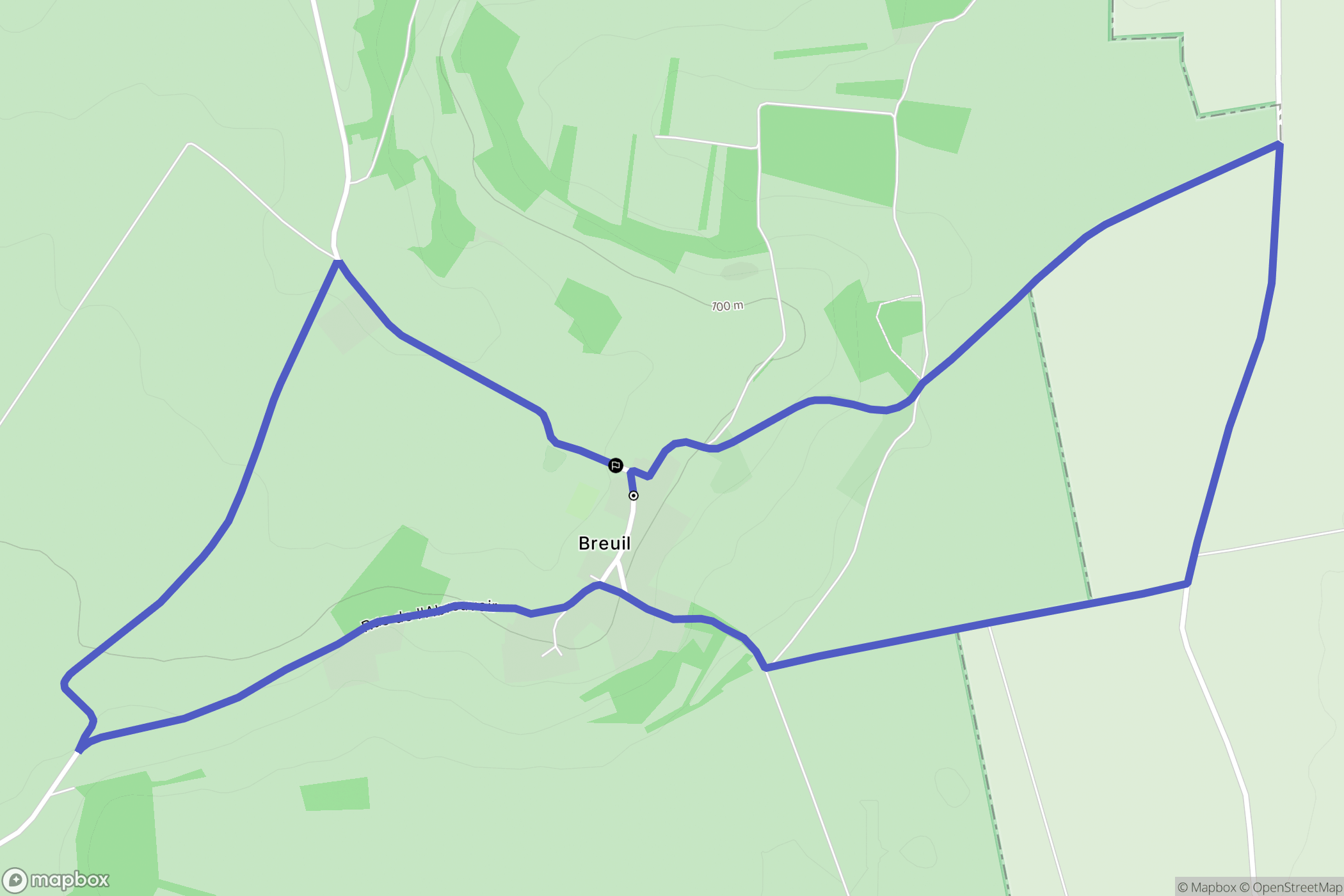 Saint-Clair-sur-Epte : carte du parcours de randonnée - France